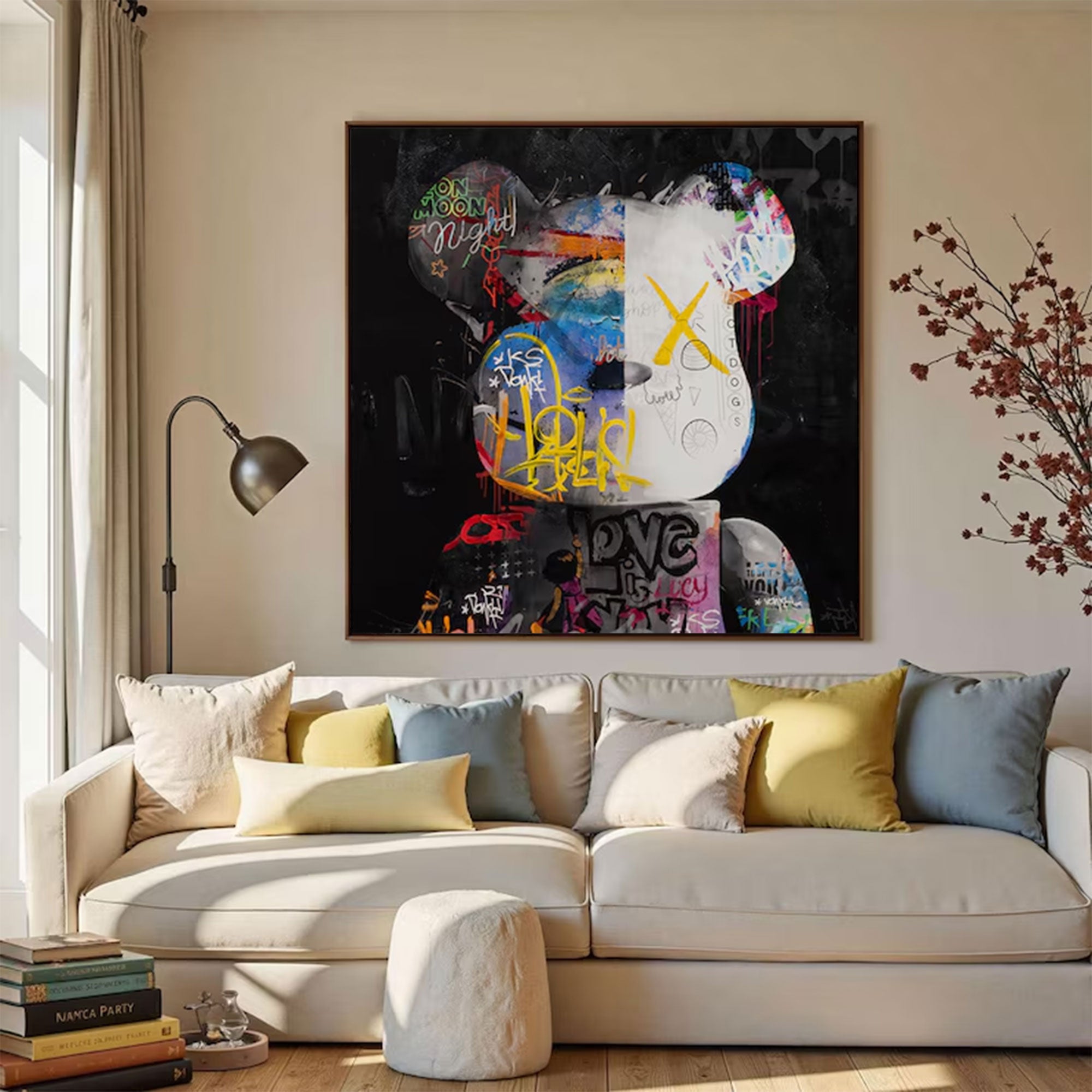 Large Textured Bear Painting | KelorArt #AG 160
