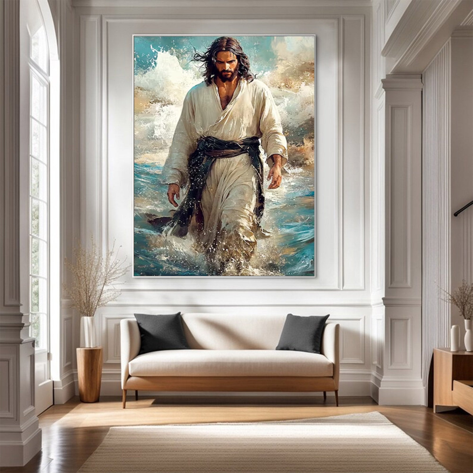 Large Figurative Waves Canvas | KelorArt #AG 133