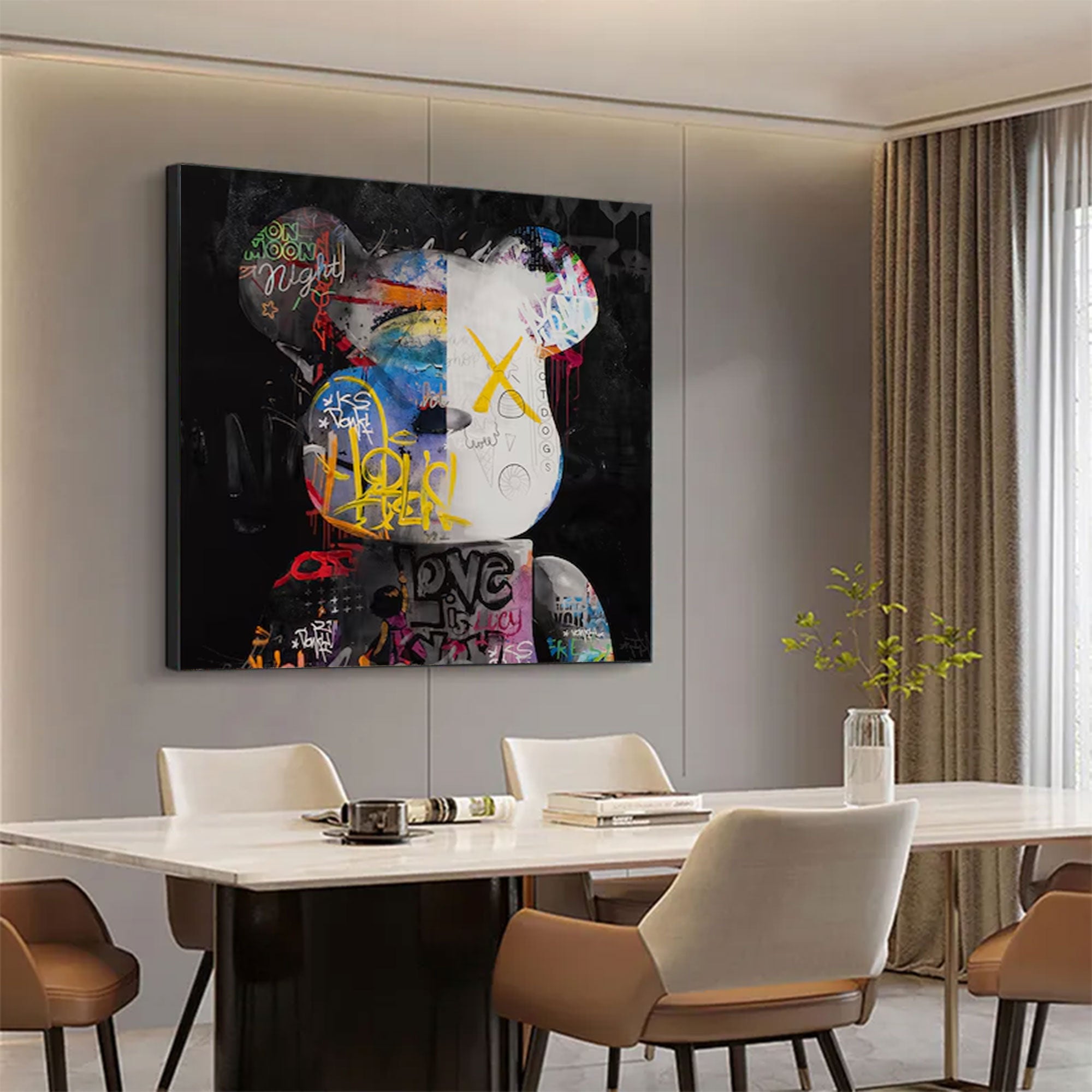 Large Textured Bear Painting | KelorArt #AG 160