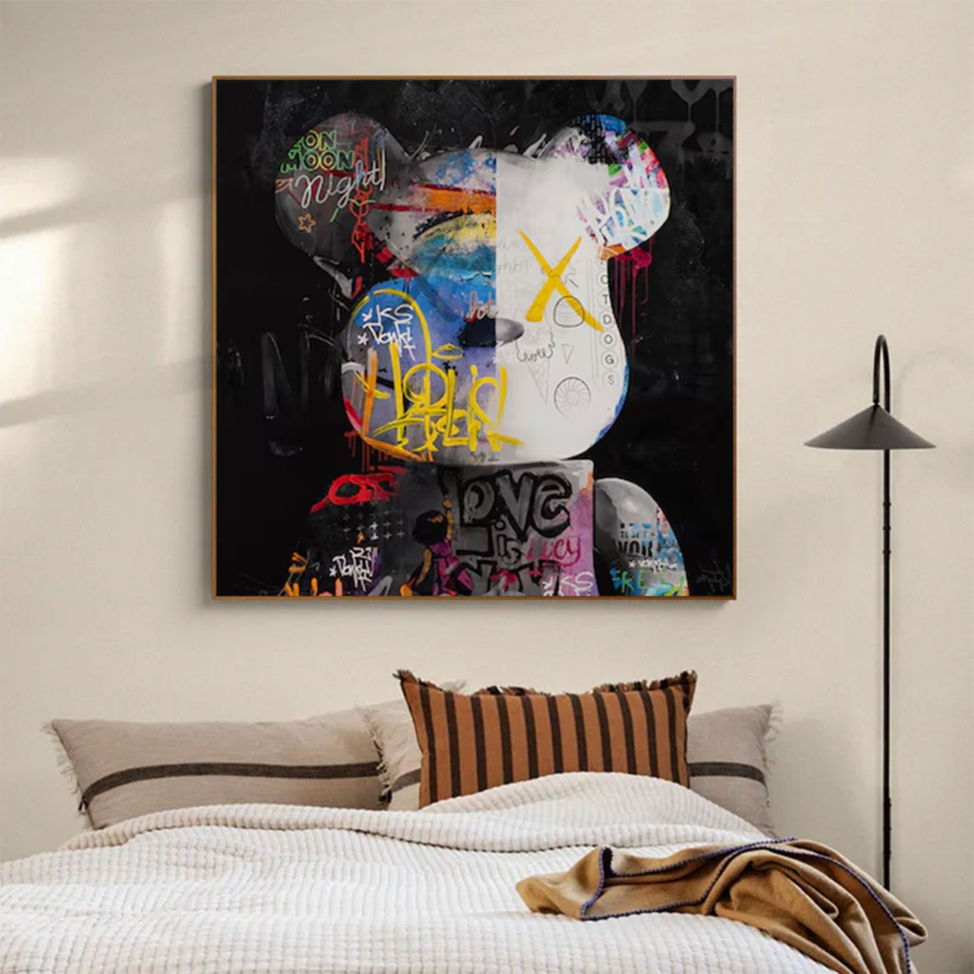 Large Textured Bear Painting | KelorArt #AG 160