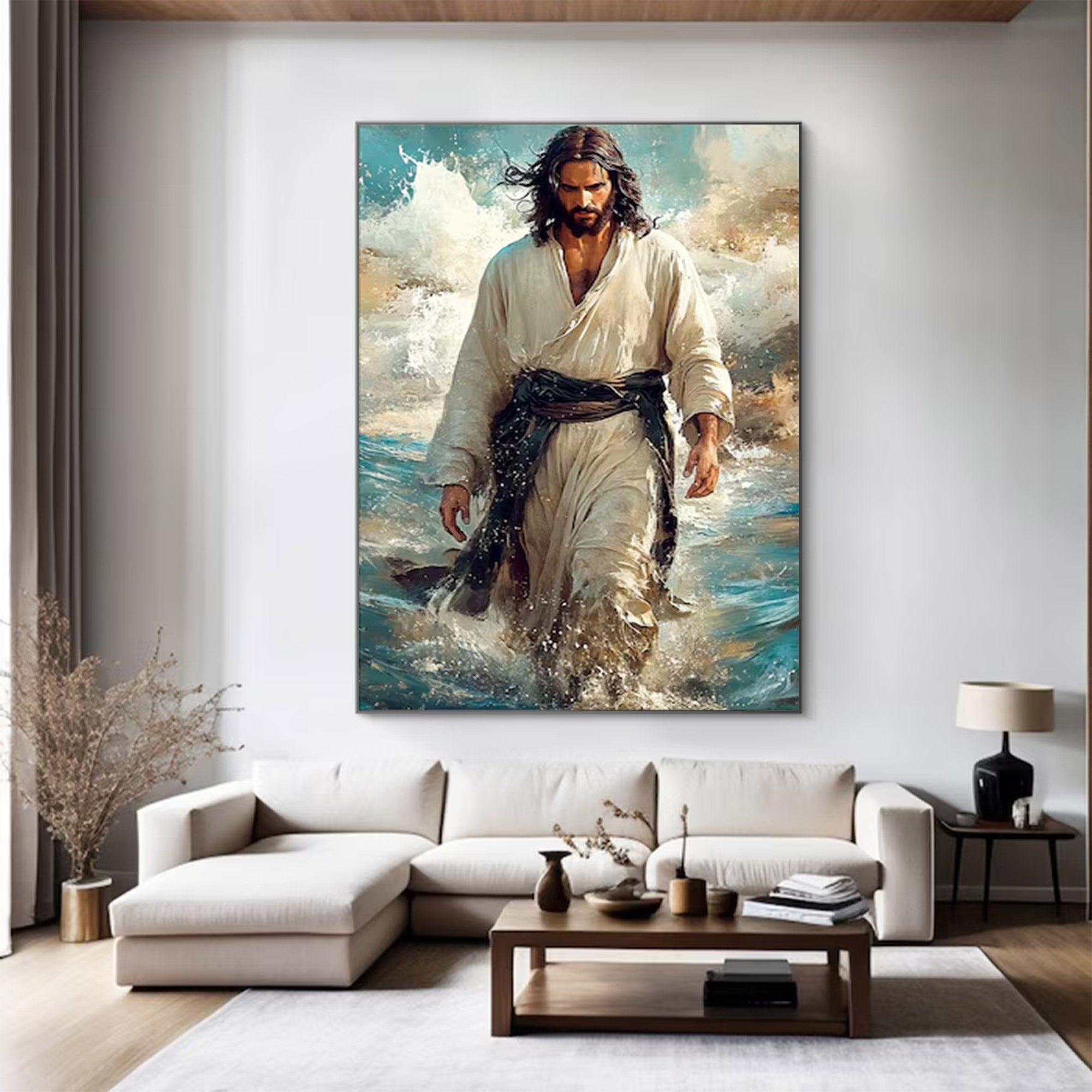 Large Figurative Waves Canvas | KelorArt #AG 133