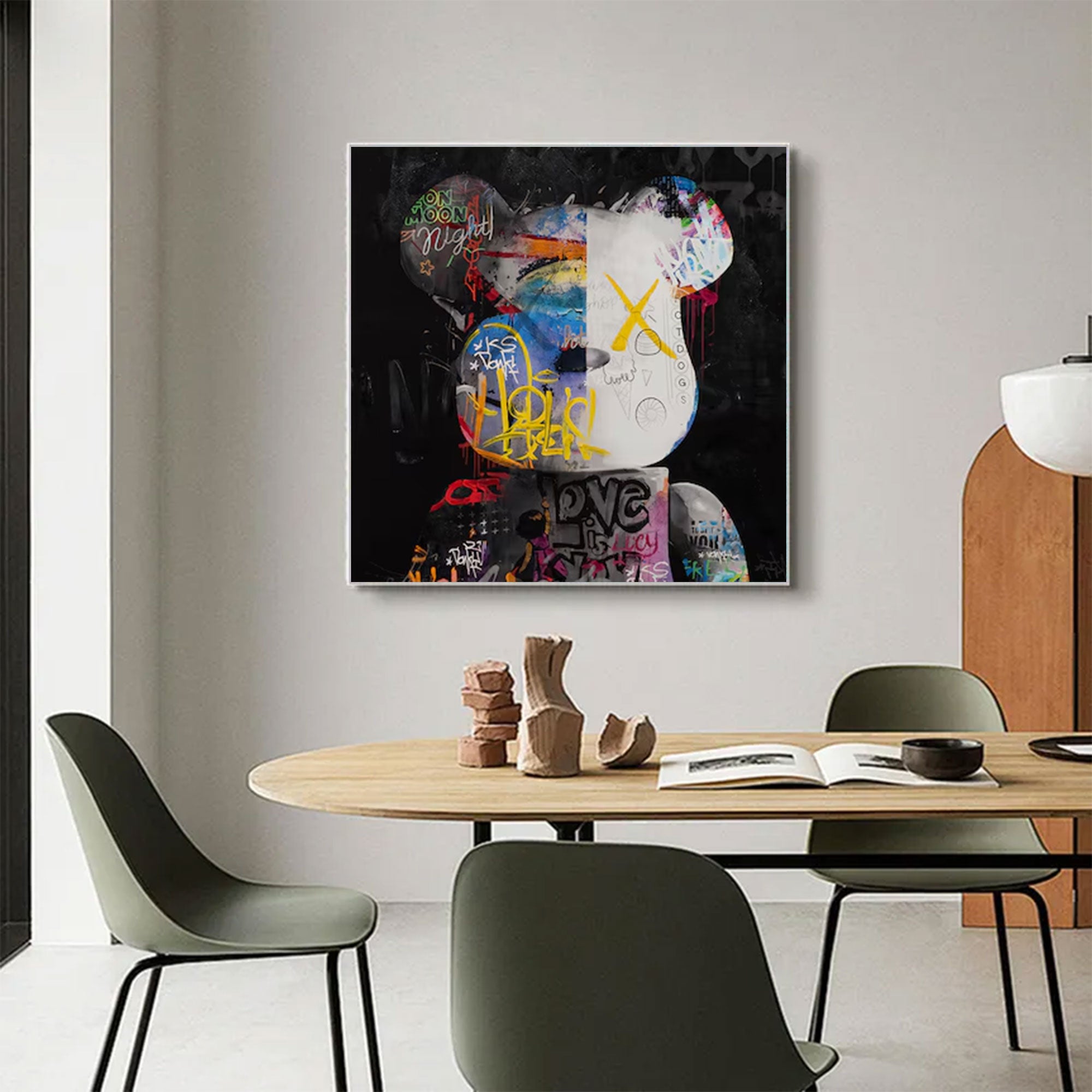 Large Textured Bear Painting | KelorArt #AG 160