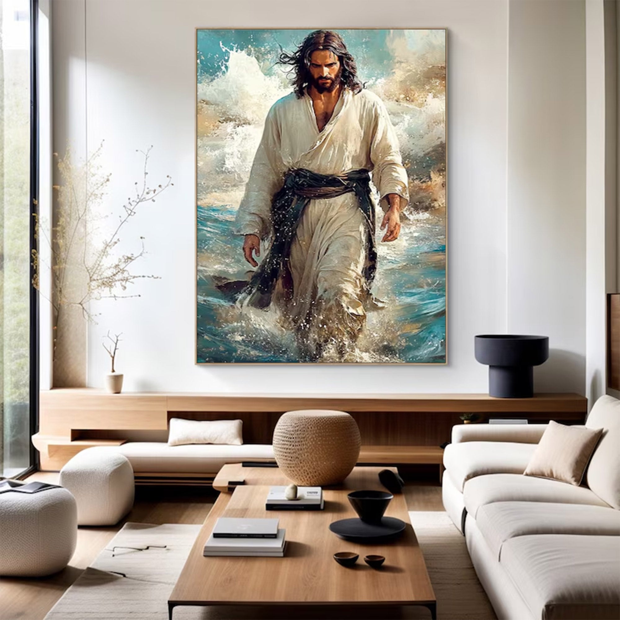 Large Figurative Waves Canvas | KelorArt #AG 133