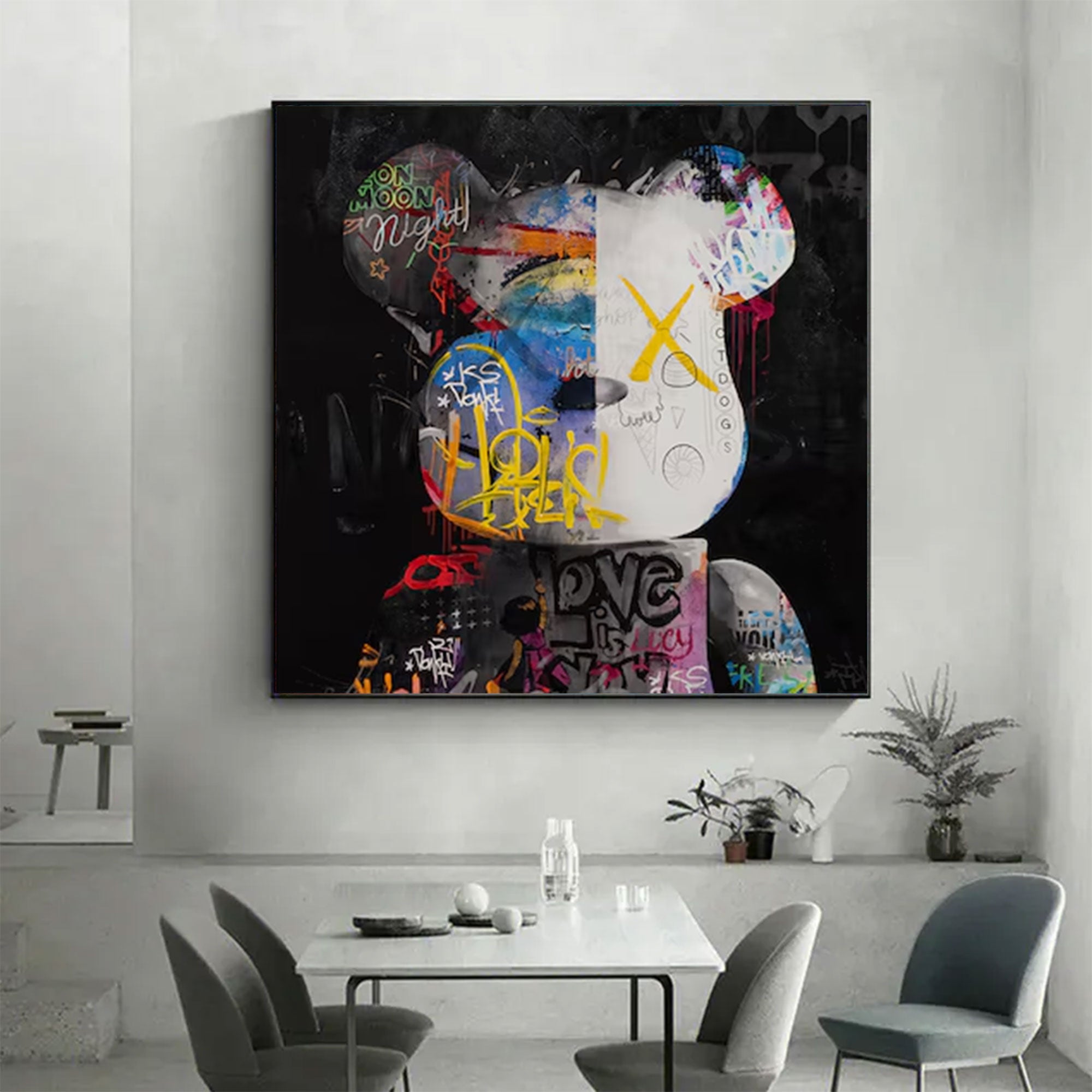 Large Textured Bear Painting | KelorArt #AG 160