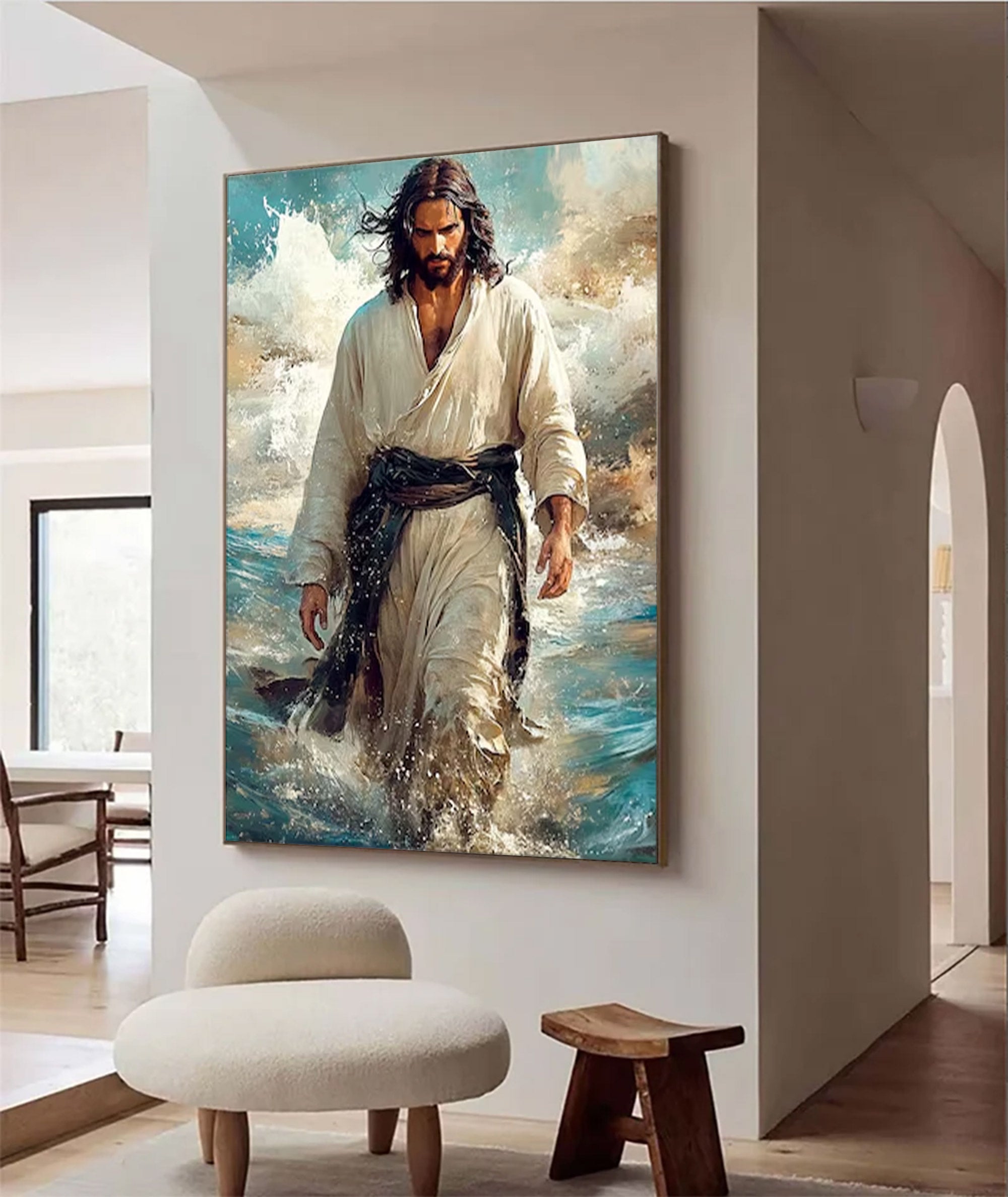 Large Figurative Waves Canvas | KelorArt #AG 133