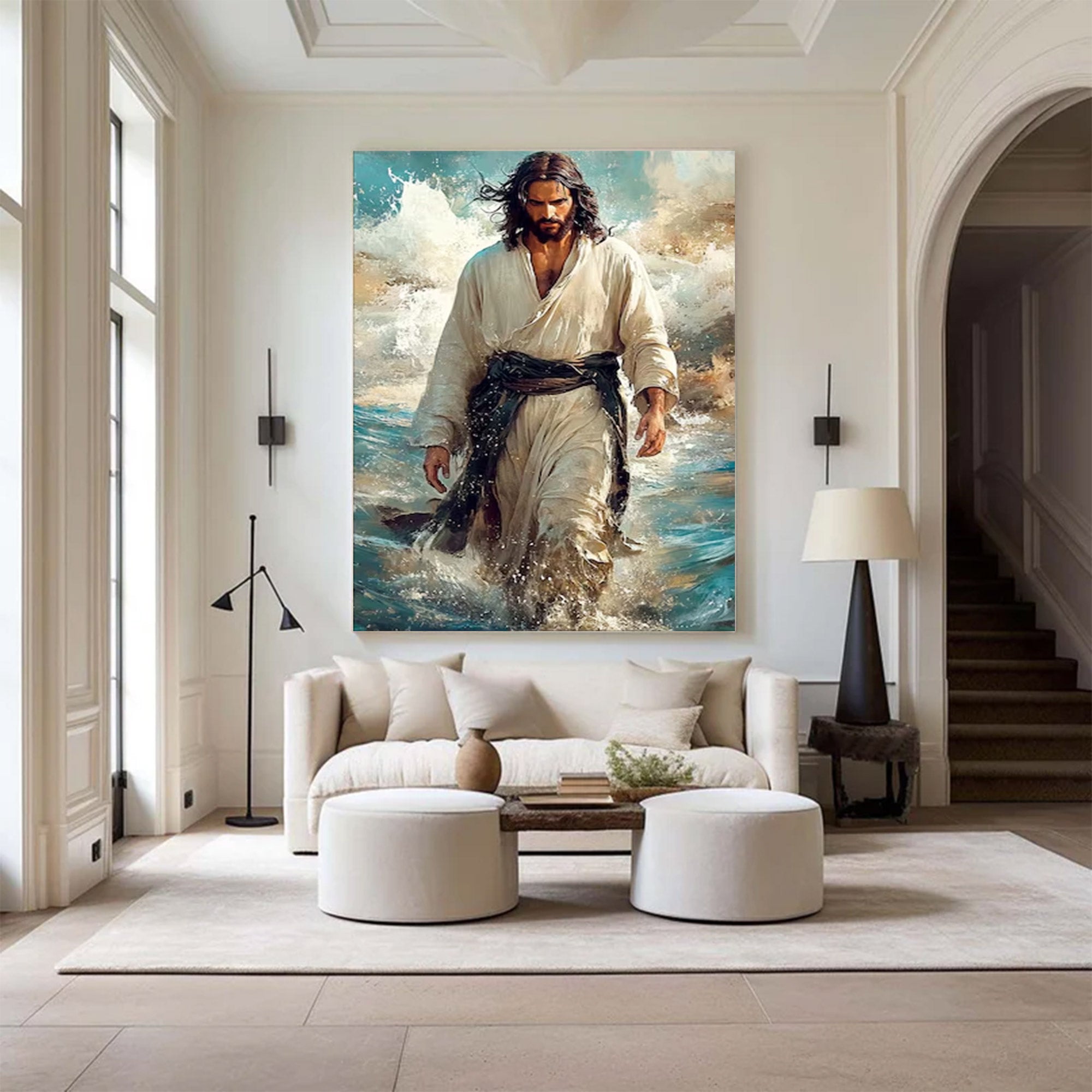 Large Figurative Waves Canvas | KelorArt #AG 133