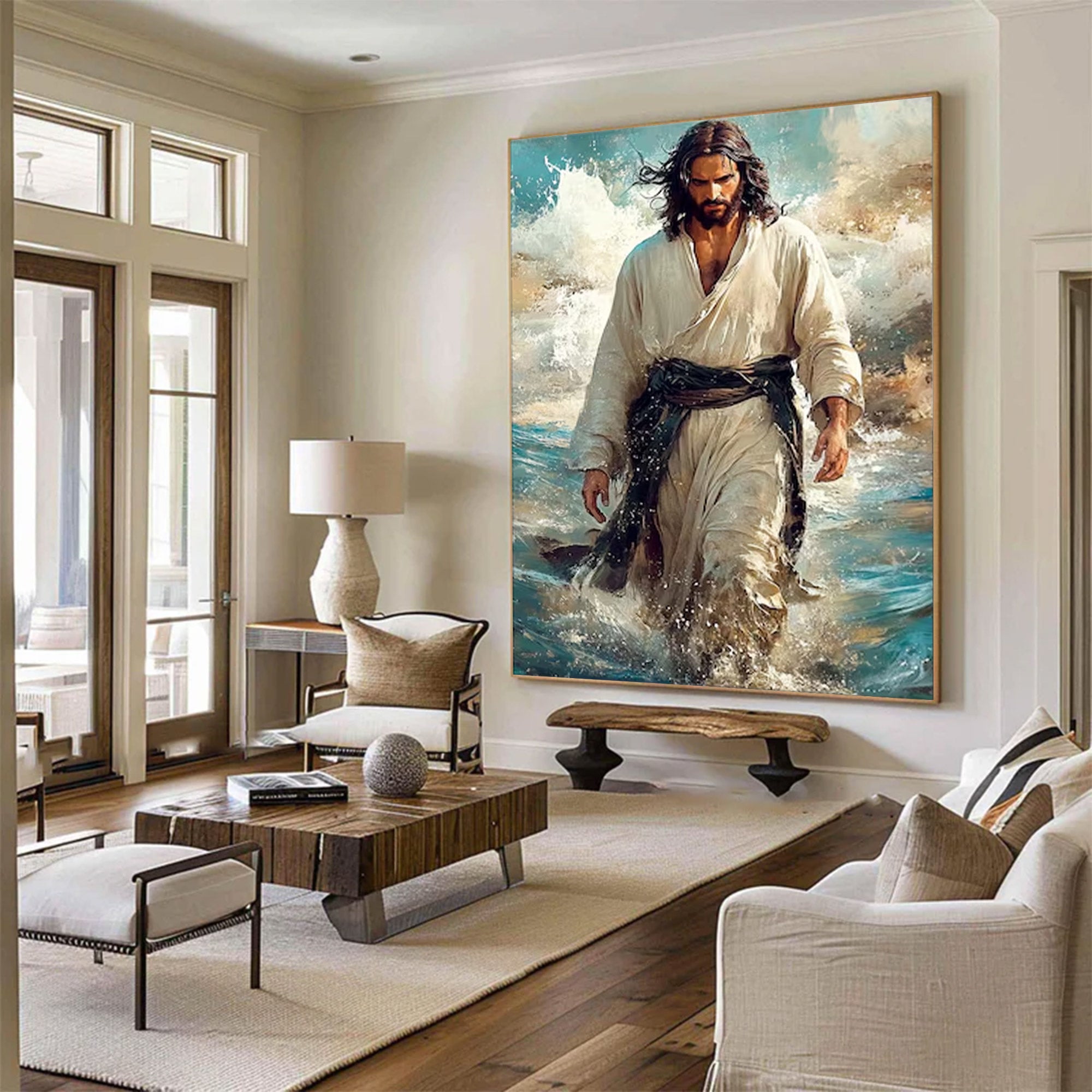 Large Figurative Waves Canvas | KelorArt #AG 133