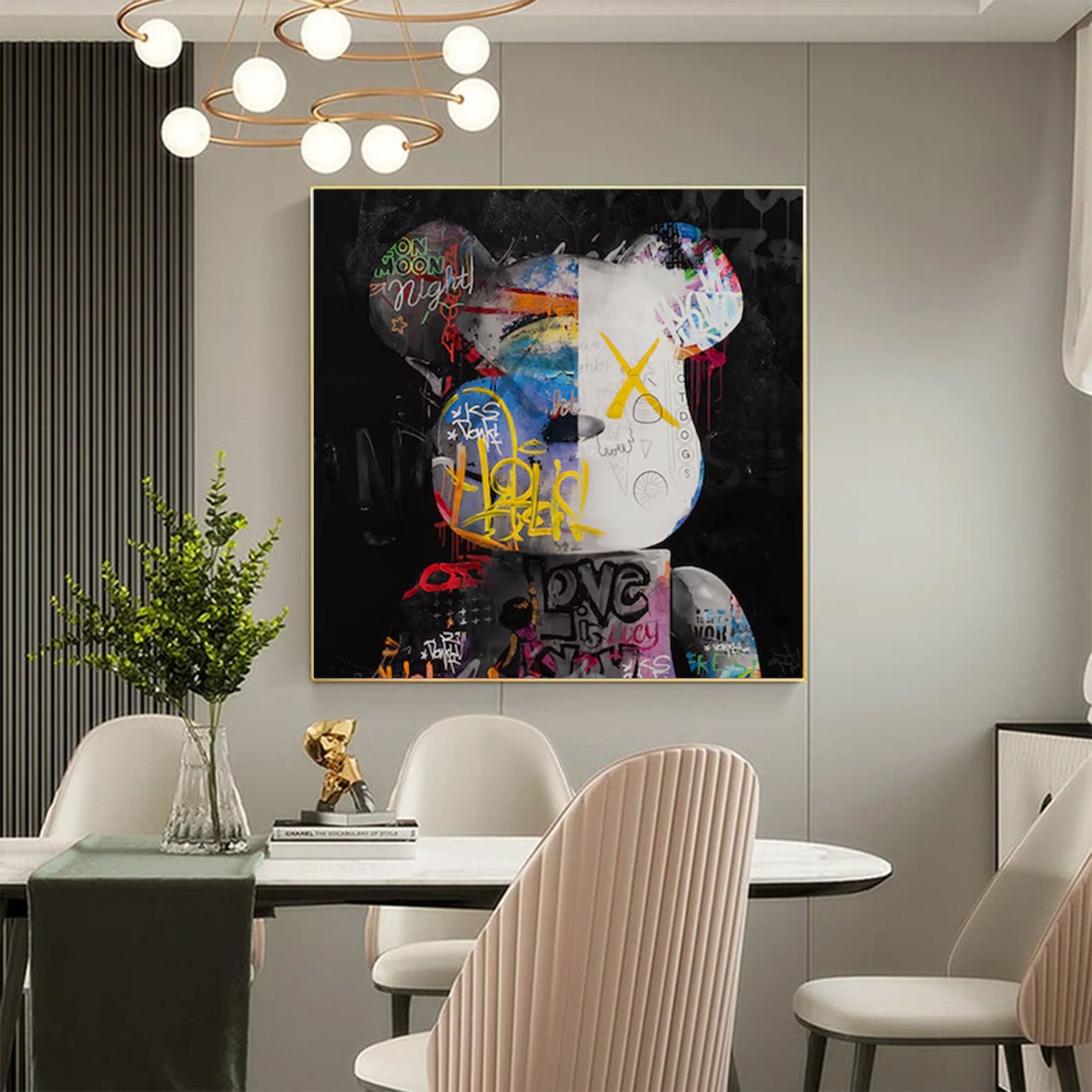 Large Textured Bear Painting | KelorArt #AG 160