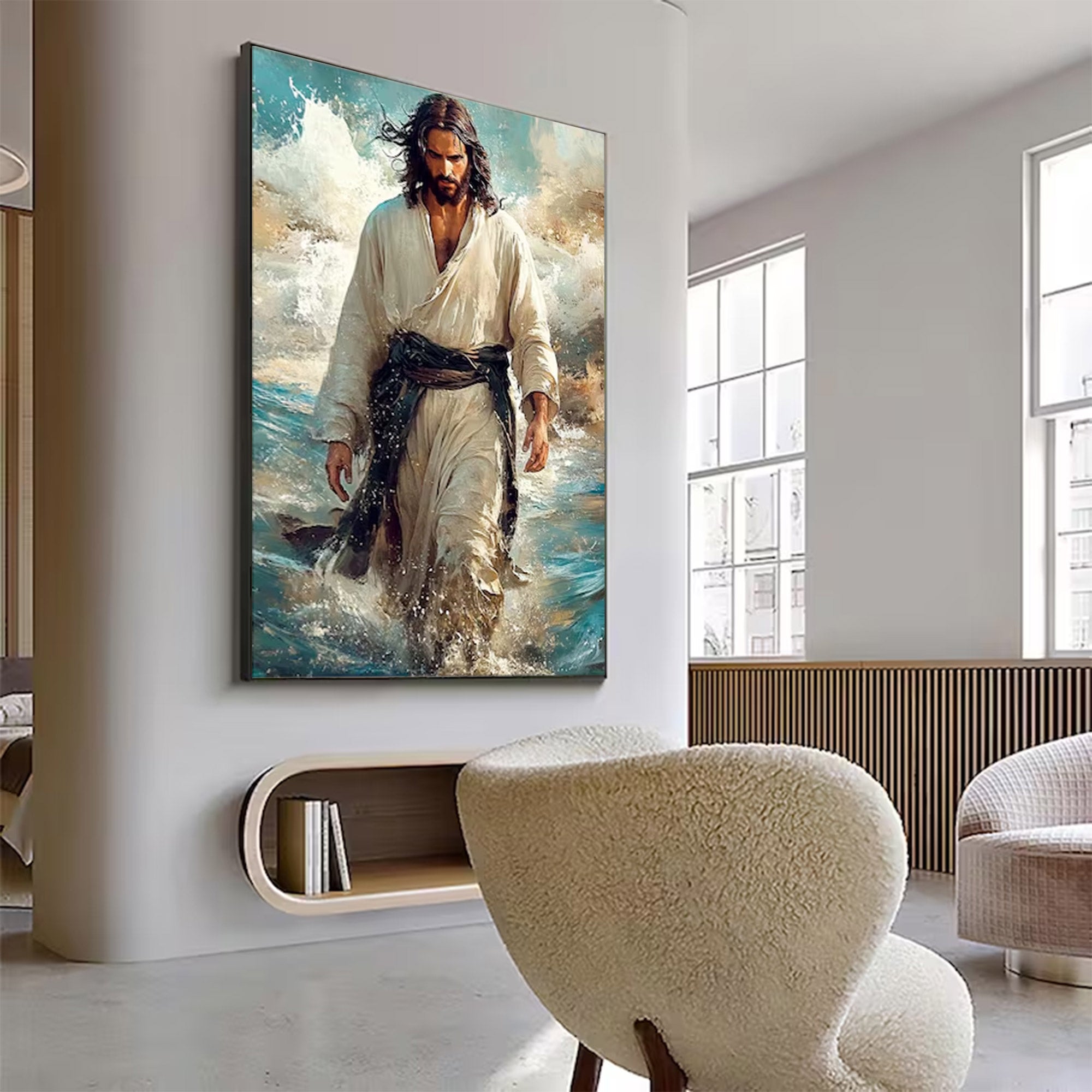 Large Figurative Waves Canvas | KelorArt #AG 133