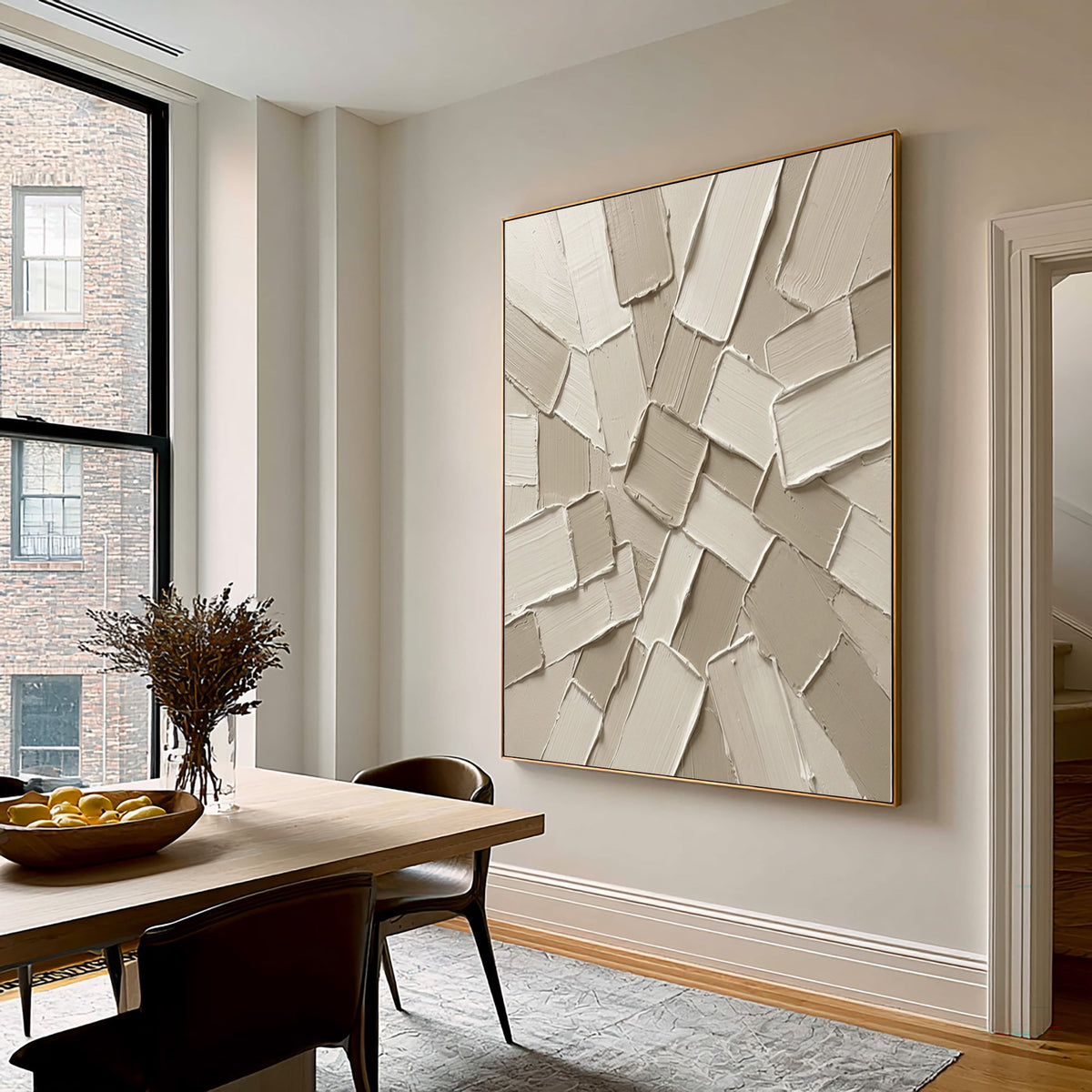 Light Breaking Through Every Layer Large Abstract Textured Wall Art Sculptural Relief Modern Luxury Interior Decor