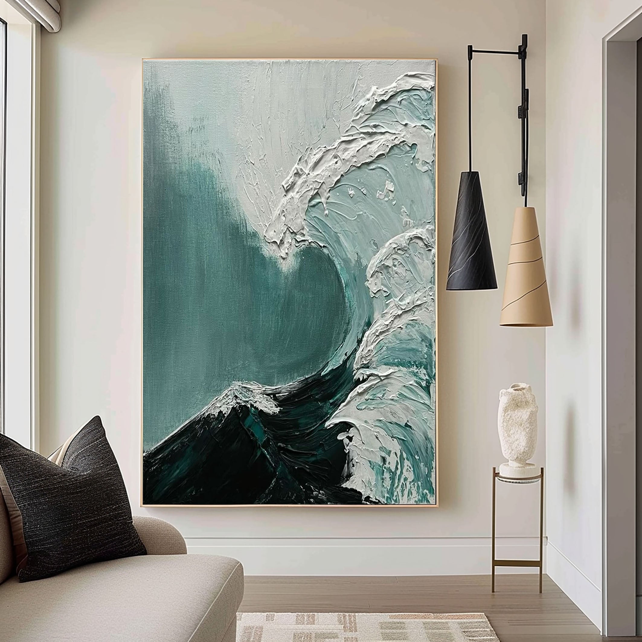 Majestic Sea Wave Canvas Ocean Abstract Wall Art #OP001