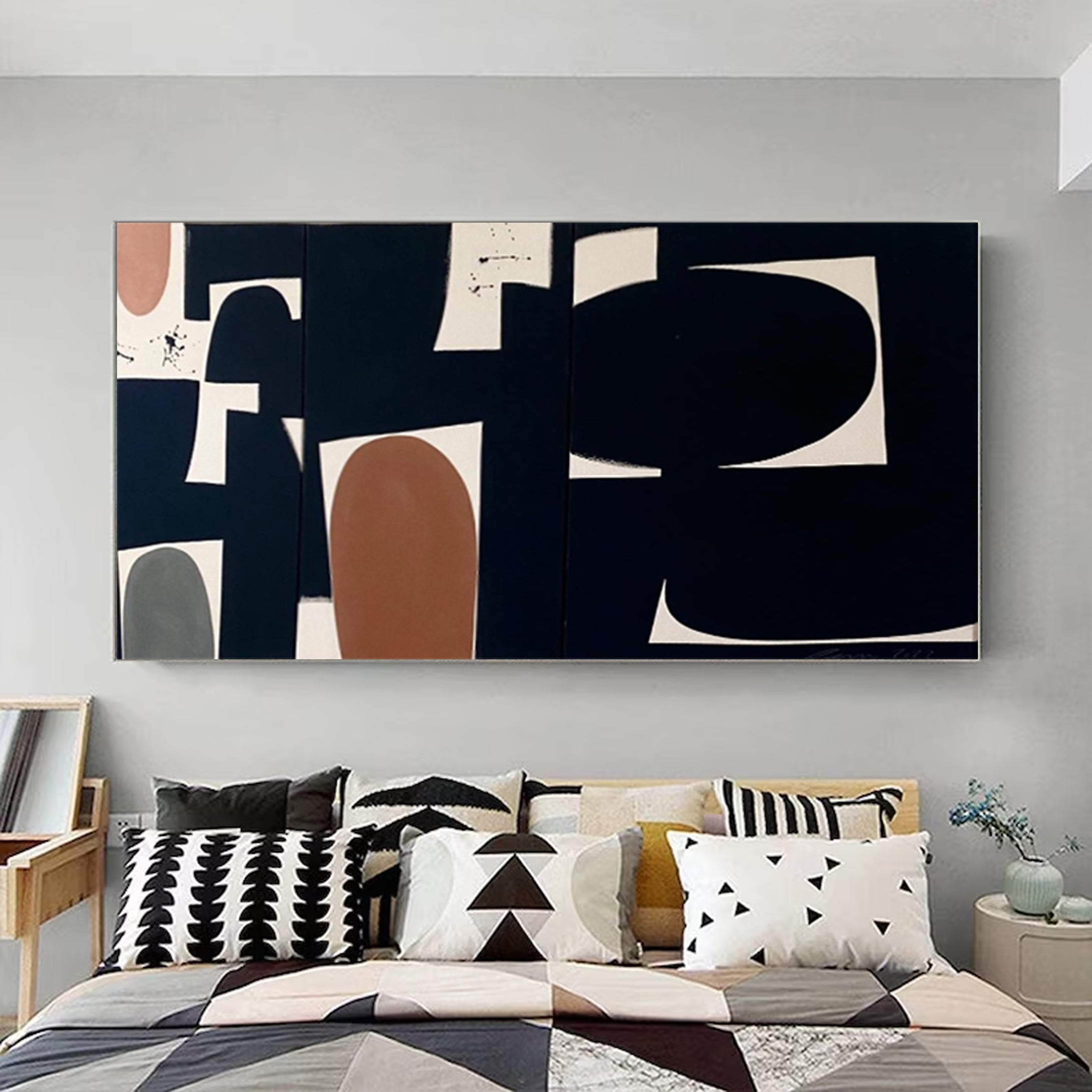 Abstract Geometric Oil Painting