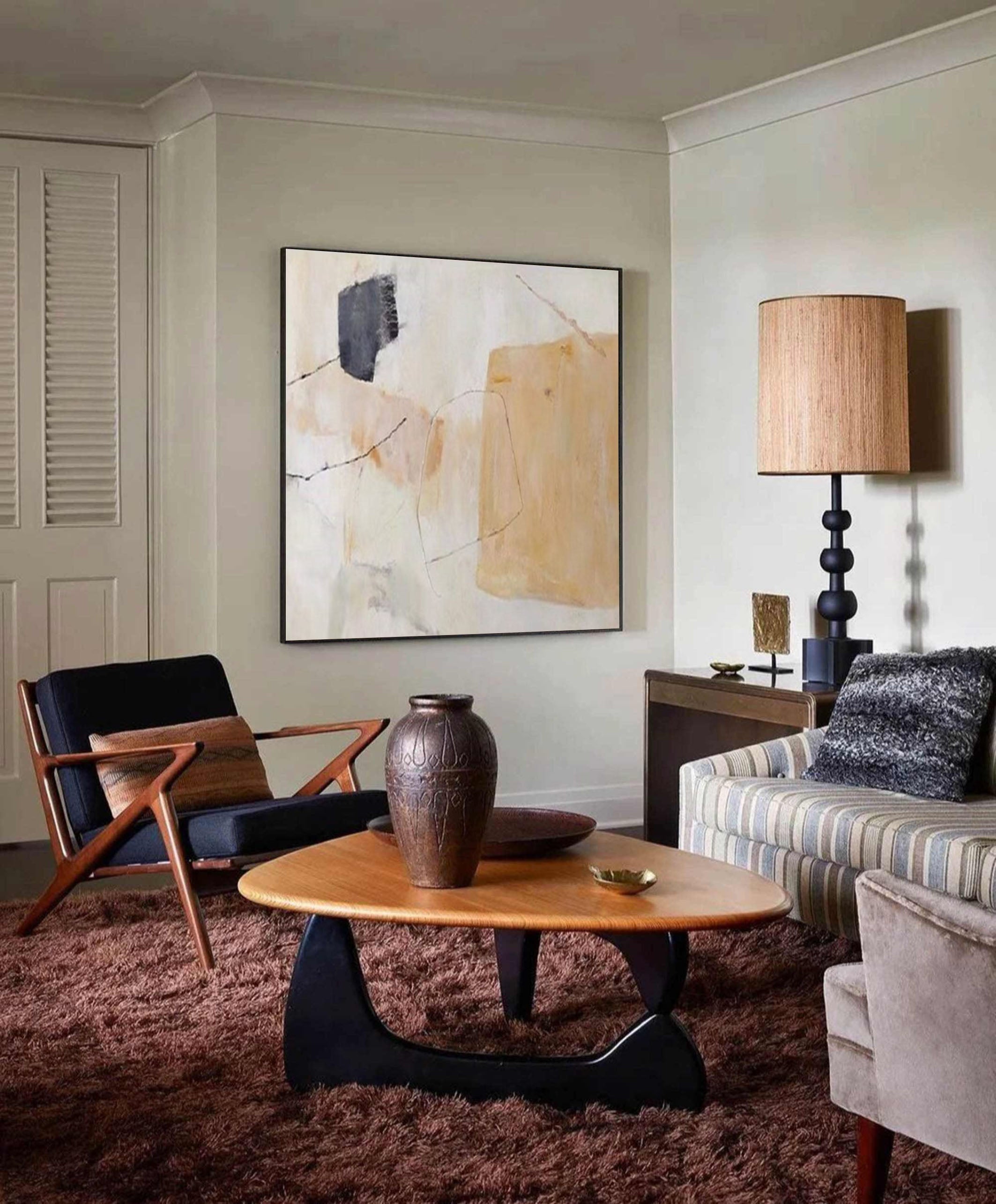 Contemporary Abstract Wall Art in Neutral Tones #MM175