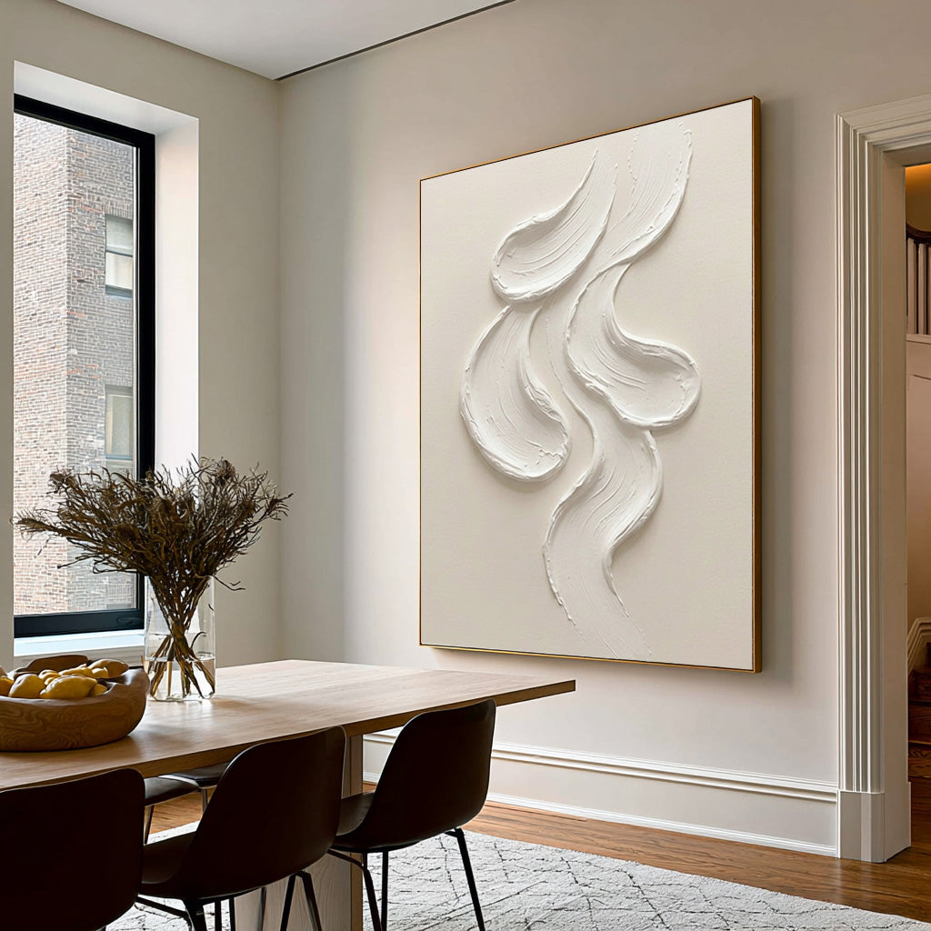 Large Minimalist Textured Wall Art Abstract Sculptural Painting Organic Modern Artwork Contemporary Neutral Home Decor Luxury Statement