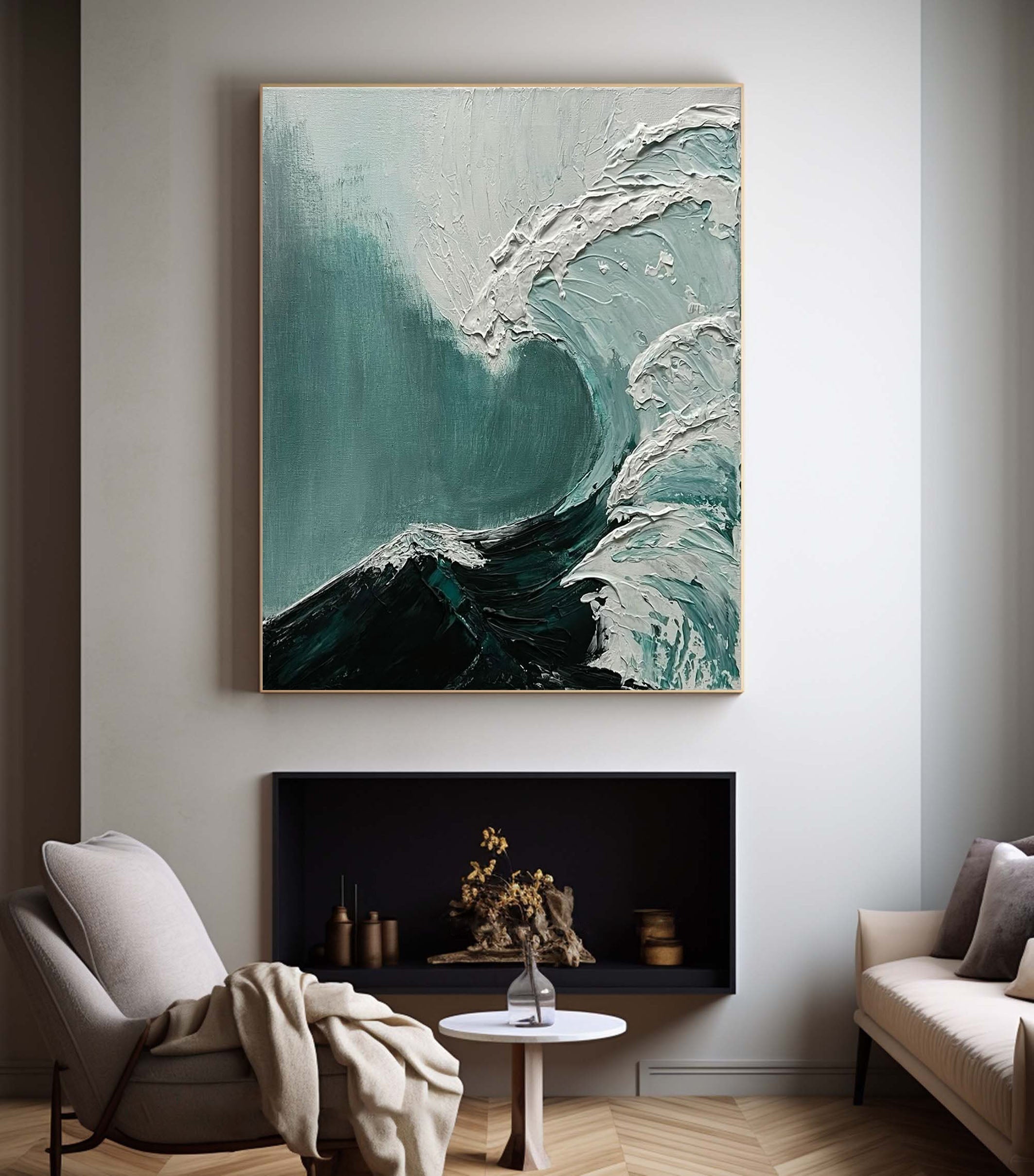 Majestic Sea Wave Canvas Ocean Abstract Wall Art #OP001