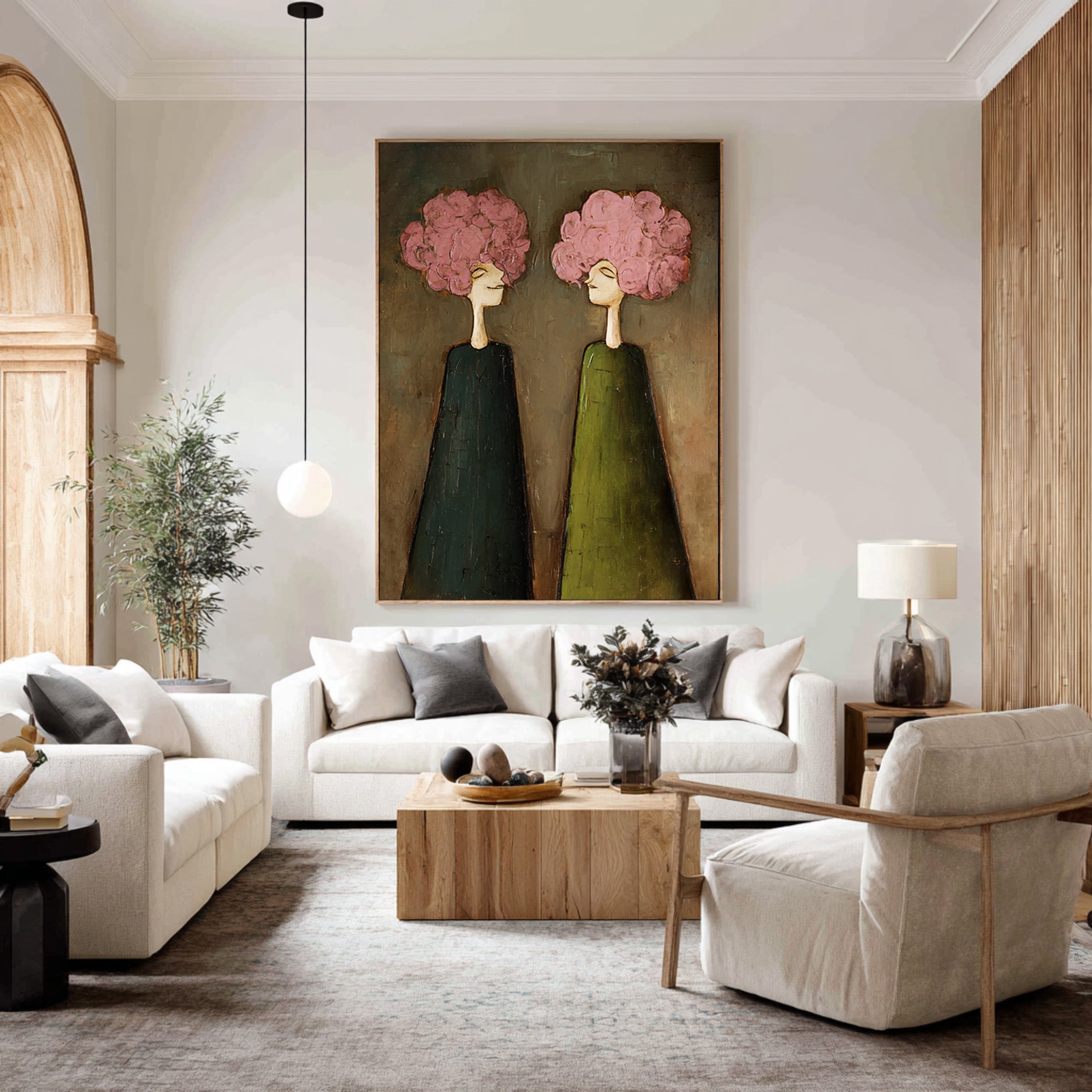 Abstract Portrait Oil Painting - Hand Painted Art | KelorArt