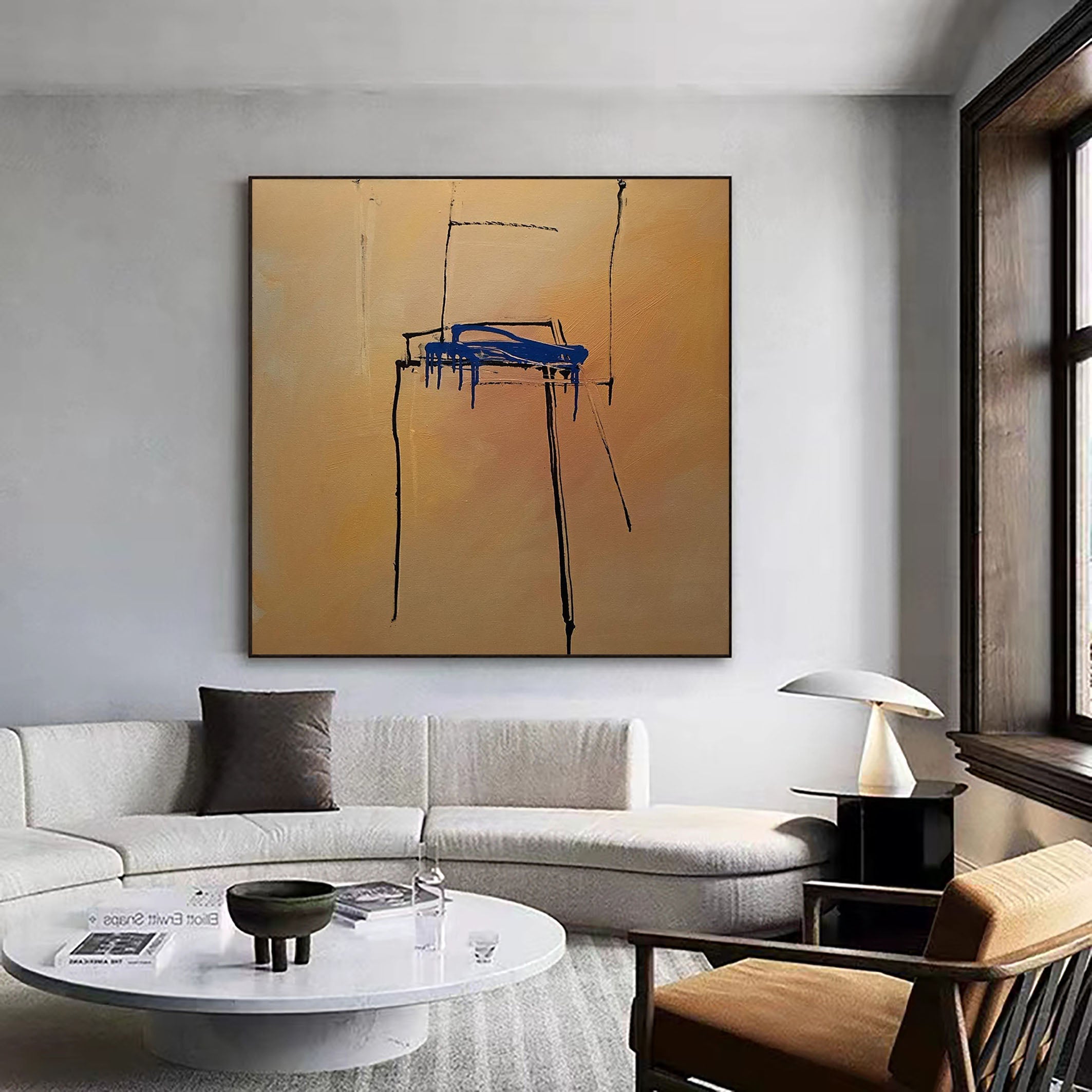 Modern Abstract Chair Painting Elegant Home Decor #MM076