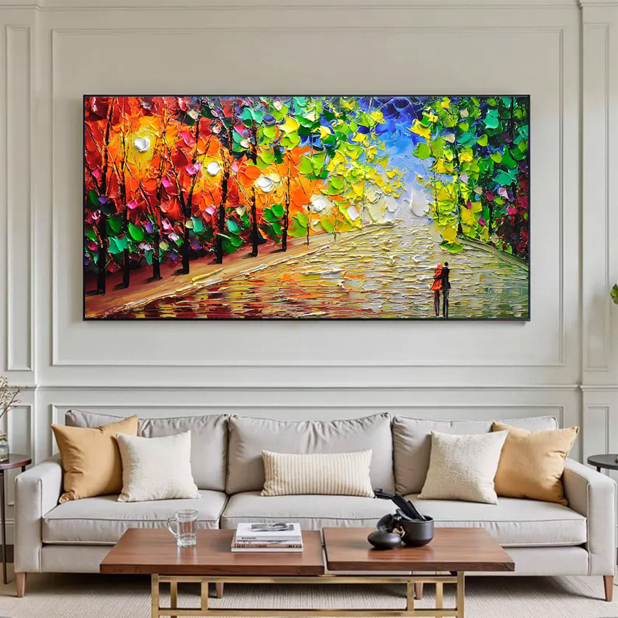 Large Colorful Forest Art | KelorArt #AG 153