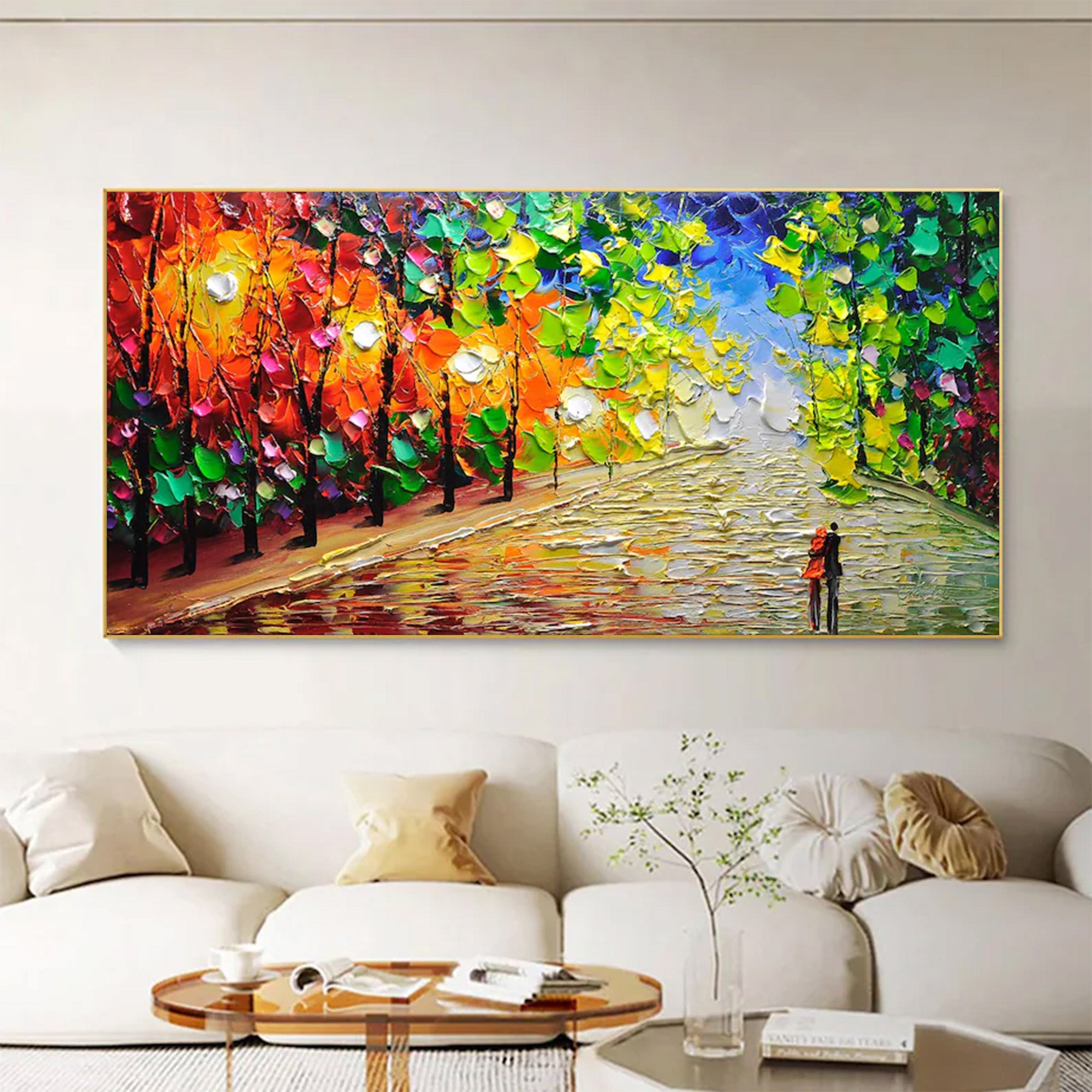Large Colorful Forest Art | KelorArt #AG 153