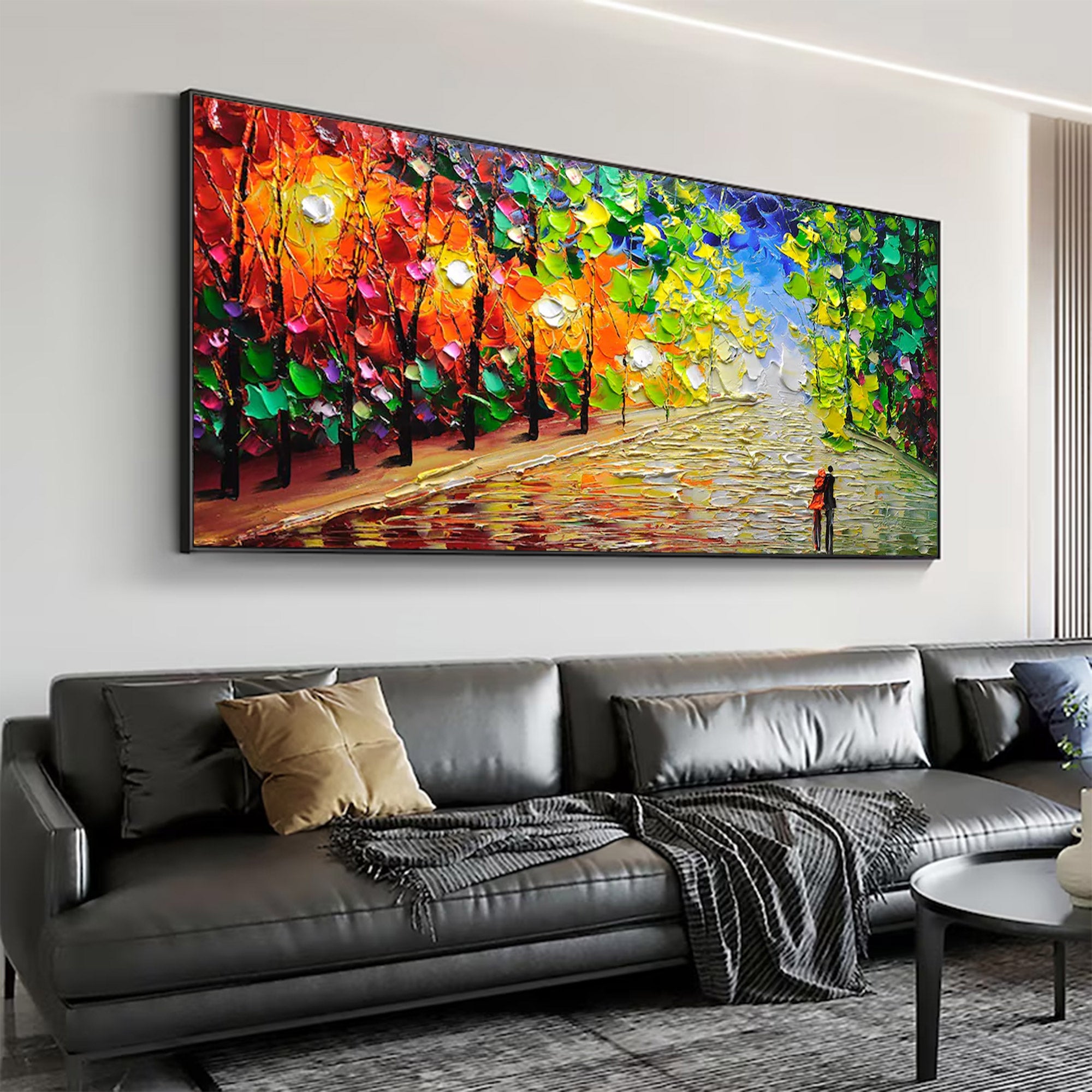 Large Colorful Forest Art | KelorArt #AG 153