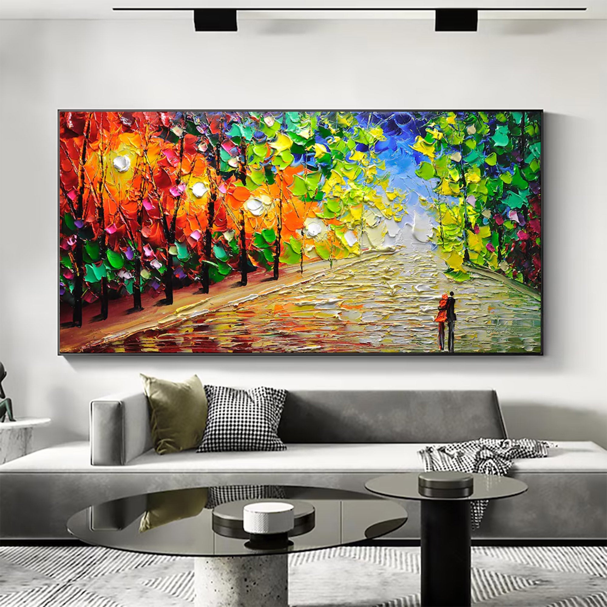 Large Colorful Forest Art | KelorArt #AG 153