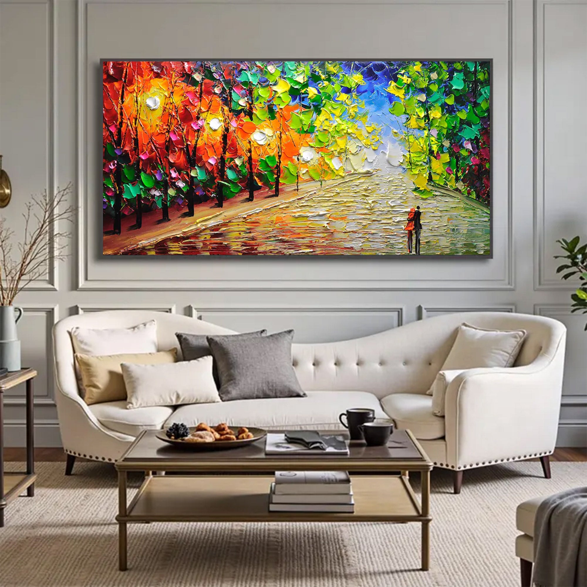 Large Colorful Forest Art | KelorArt #AG 153