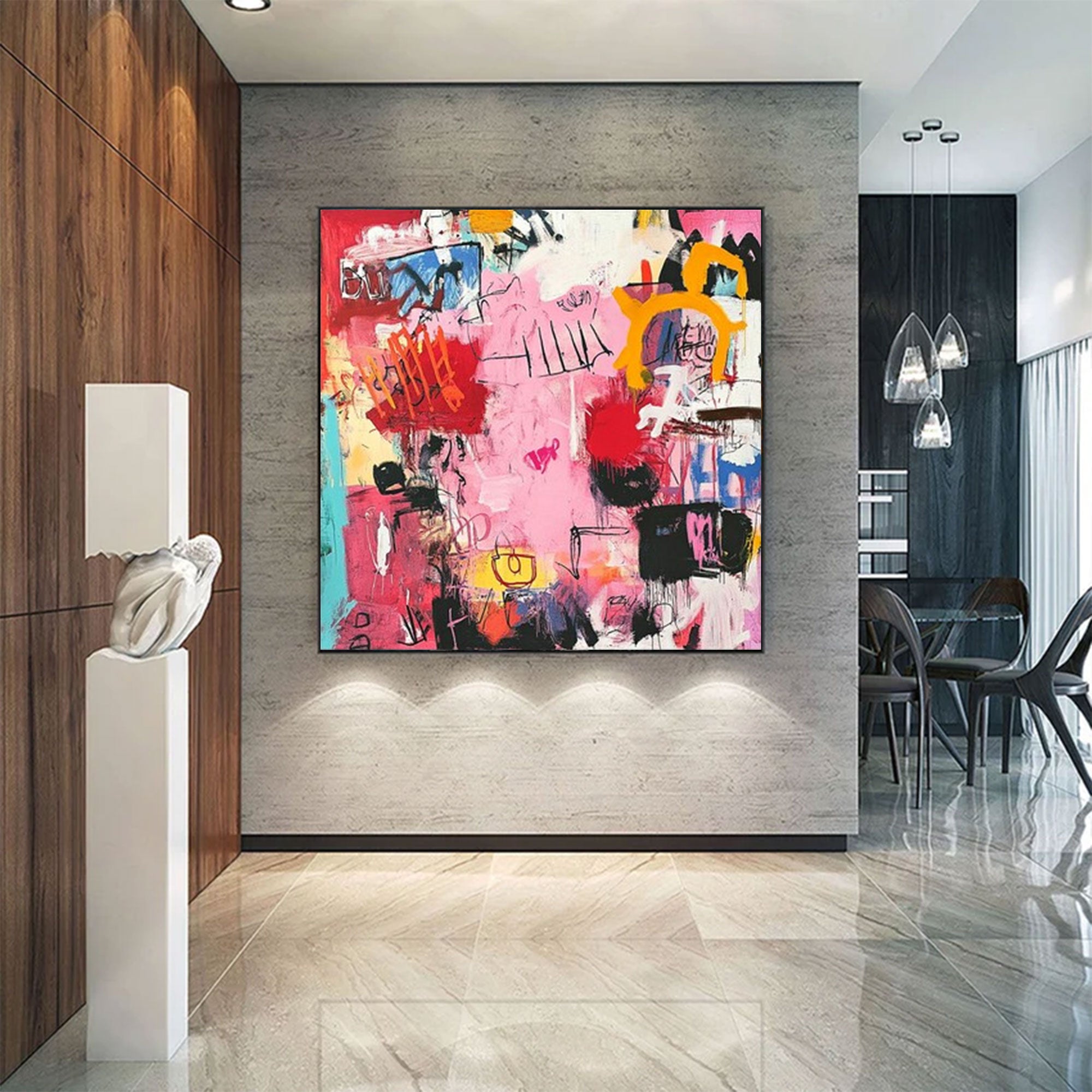 Colorful Large Abstract Painting | KelorArt #AG 161