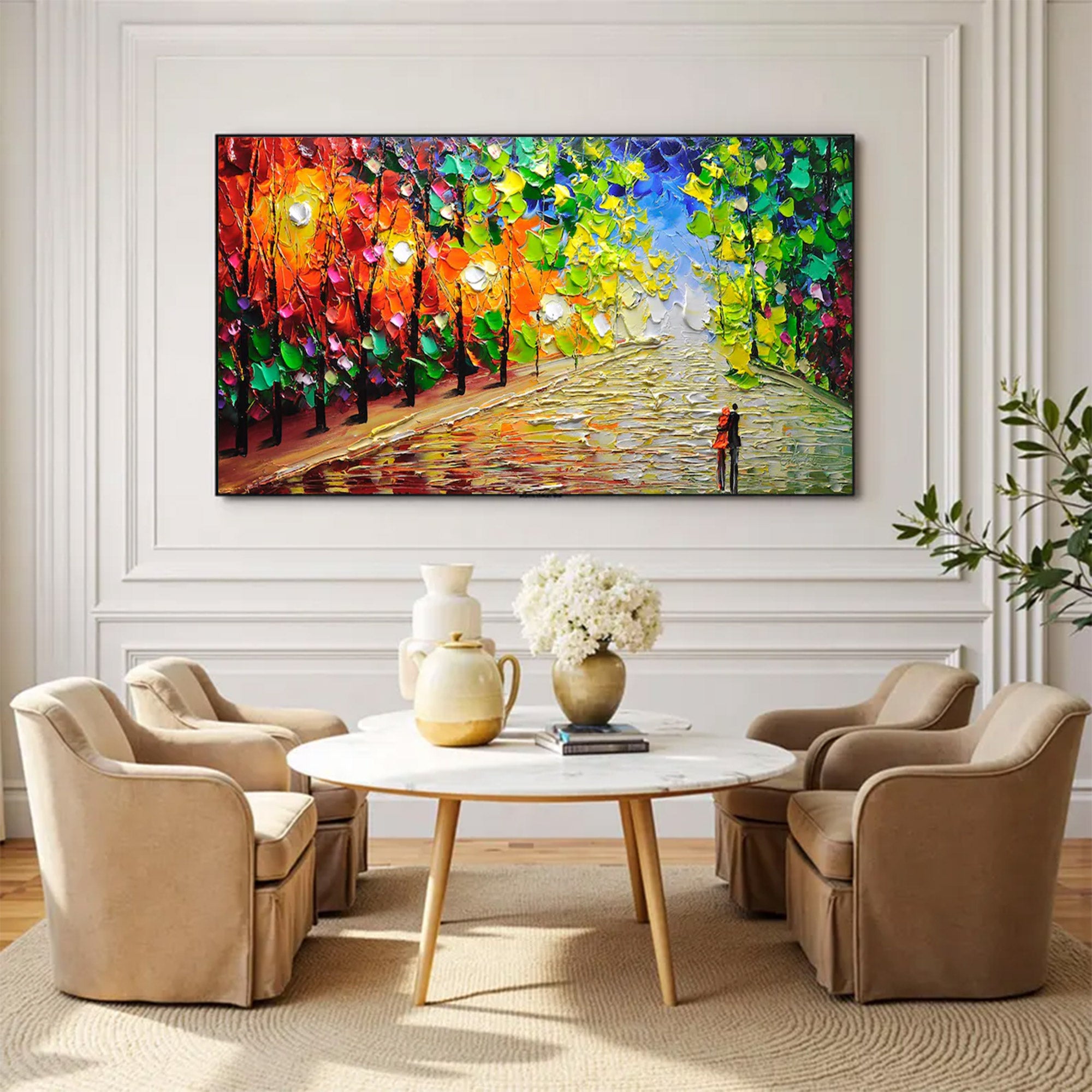 Large Colorful Forest Art | KelorArt #AG 153