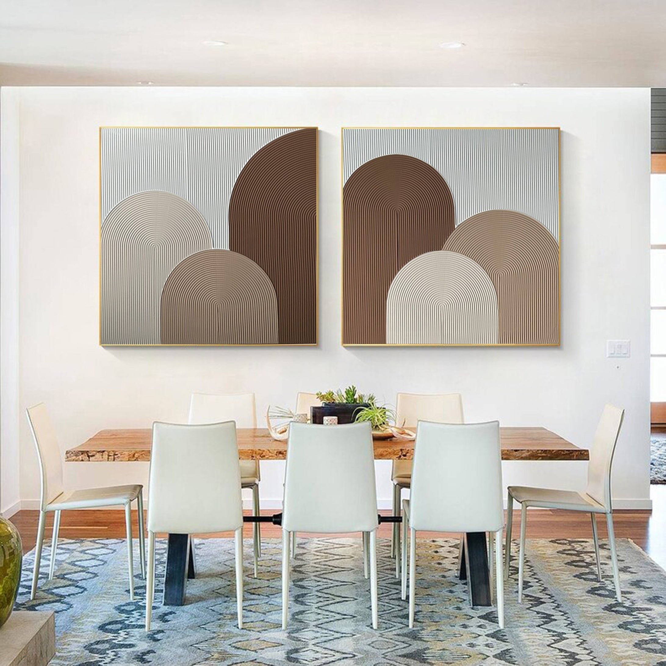 Modern Geometric Arch Canvas Wall Art Set  #MMS014