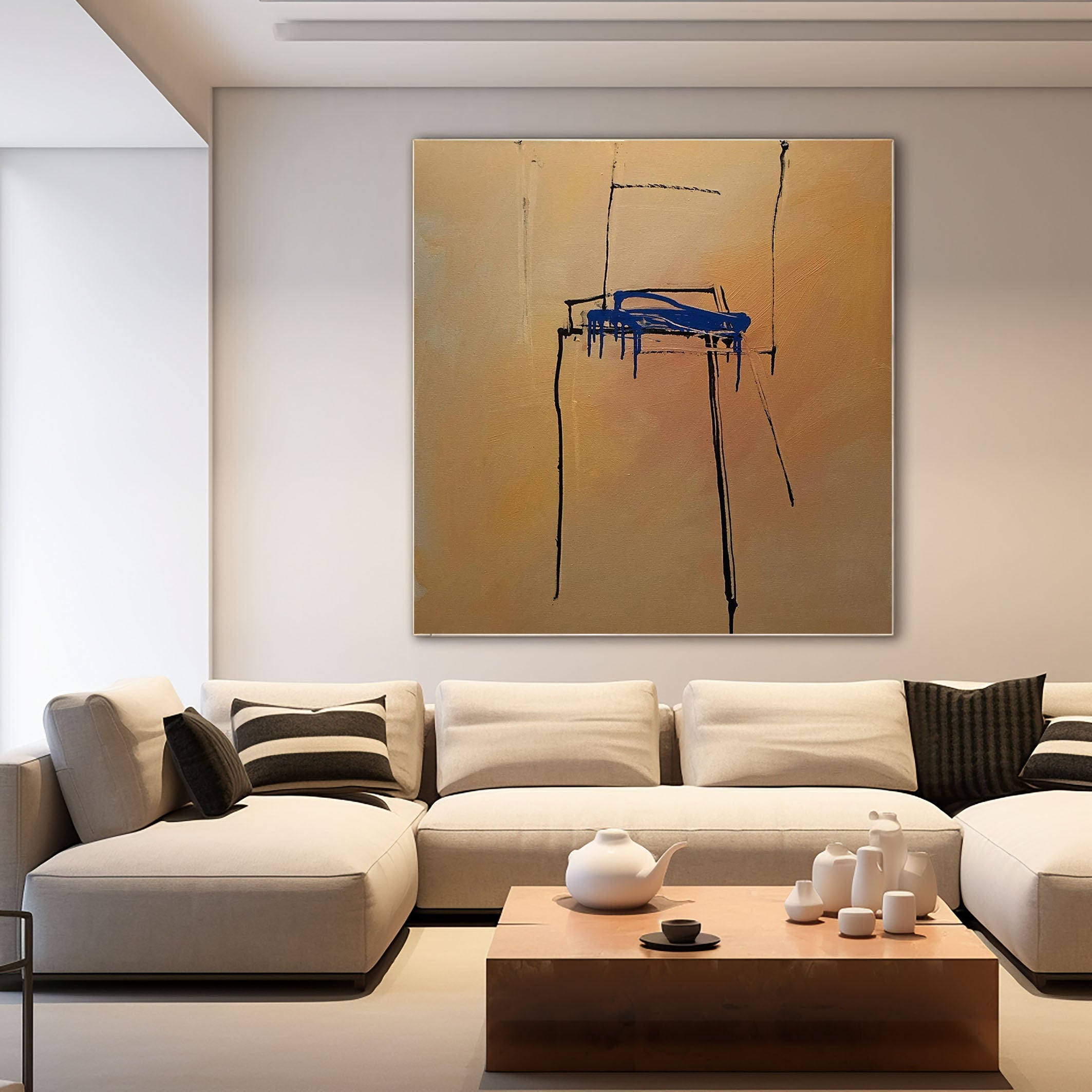 Modern Abstract Chair Painting Elegant Home Decor #MM076