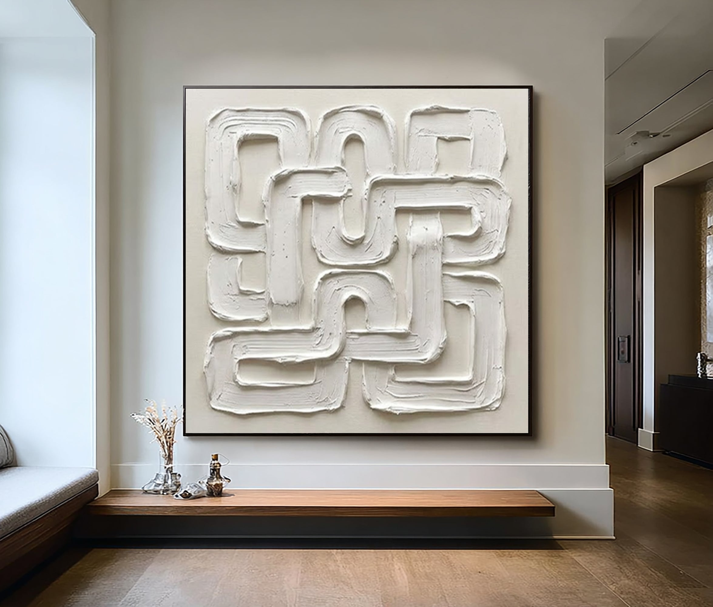 Large Endless Loop Wall Art Contemporary Architectural Canvas Painting
