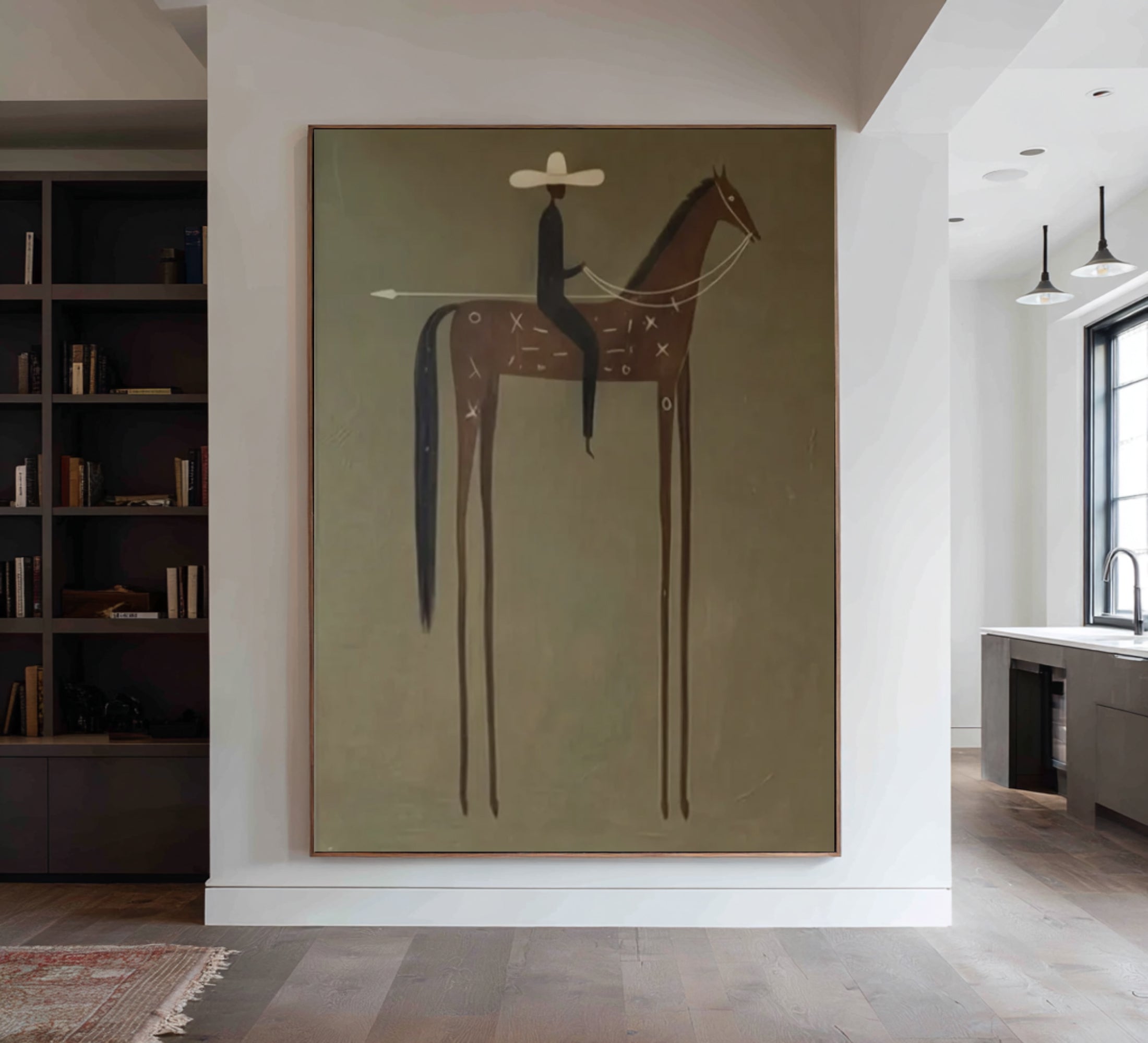 Contemporary Western Horse Artwork Oversized Modern Figurative Art