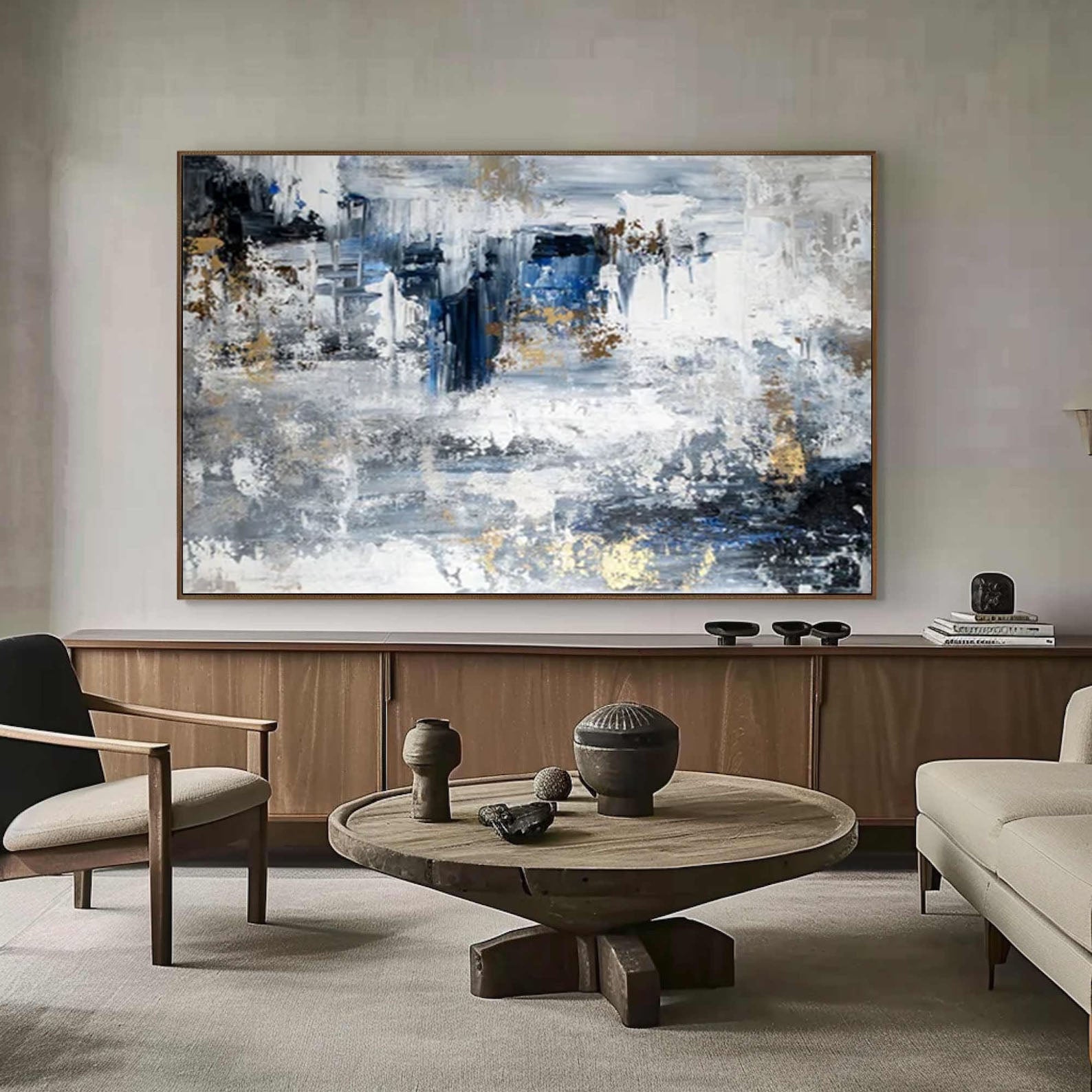 Large Abstract Canvas with Modern Design #AB063