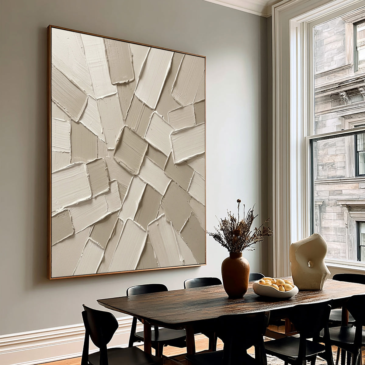 Light Breaking Through Every Layer Large Abstract Textured Wall Art Sculptural Relief Modern Luxury Interior Decor