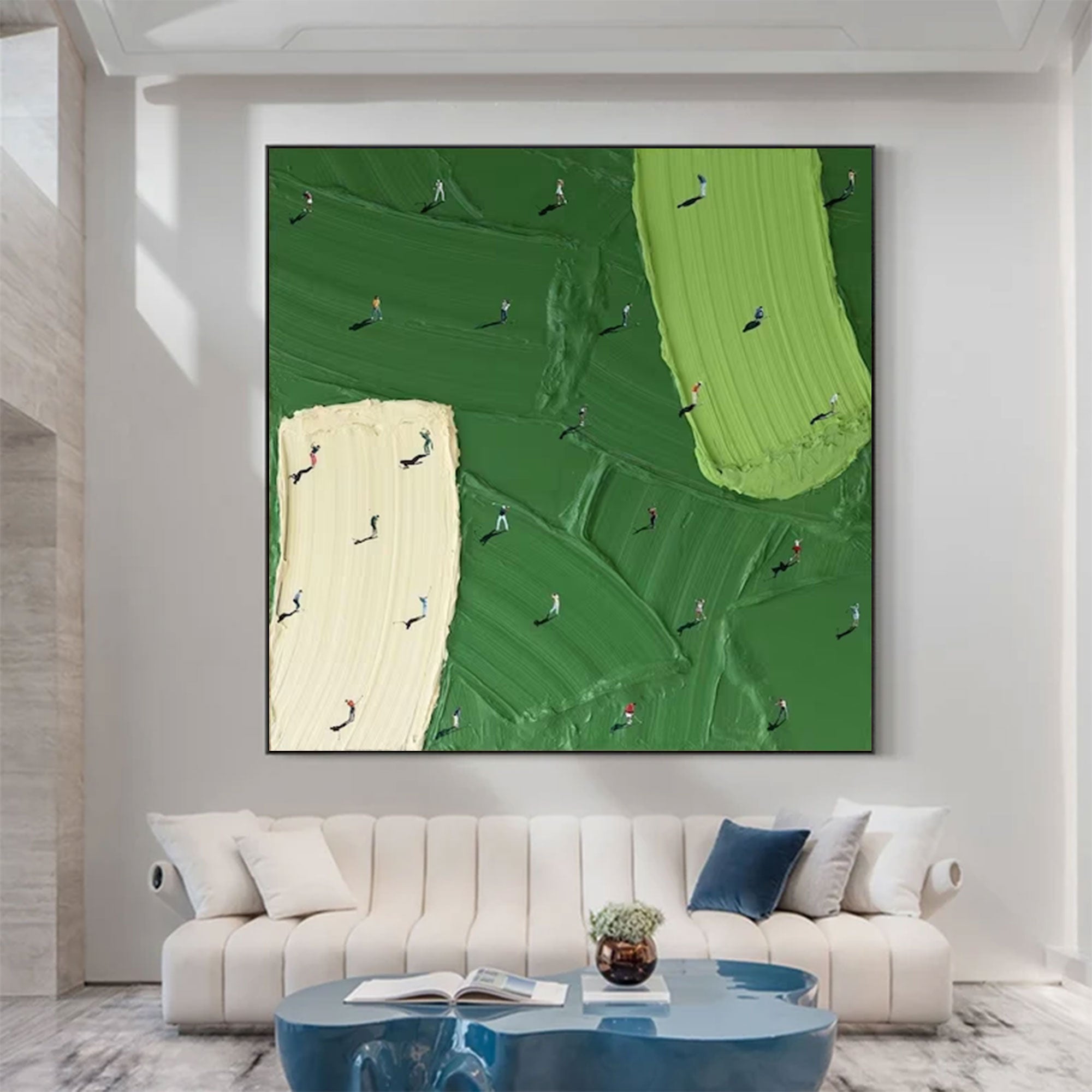 Large Textured Golf Painting | KelorArt #AG 162