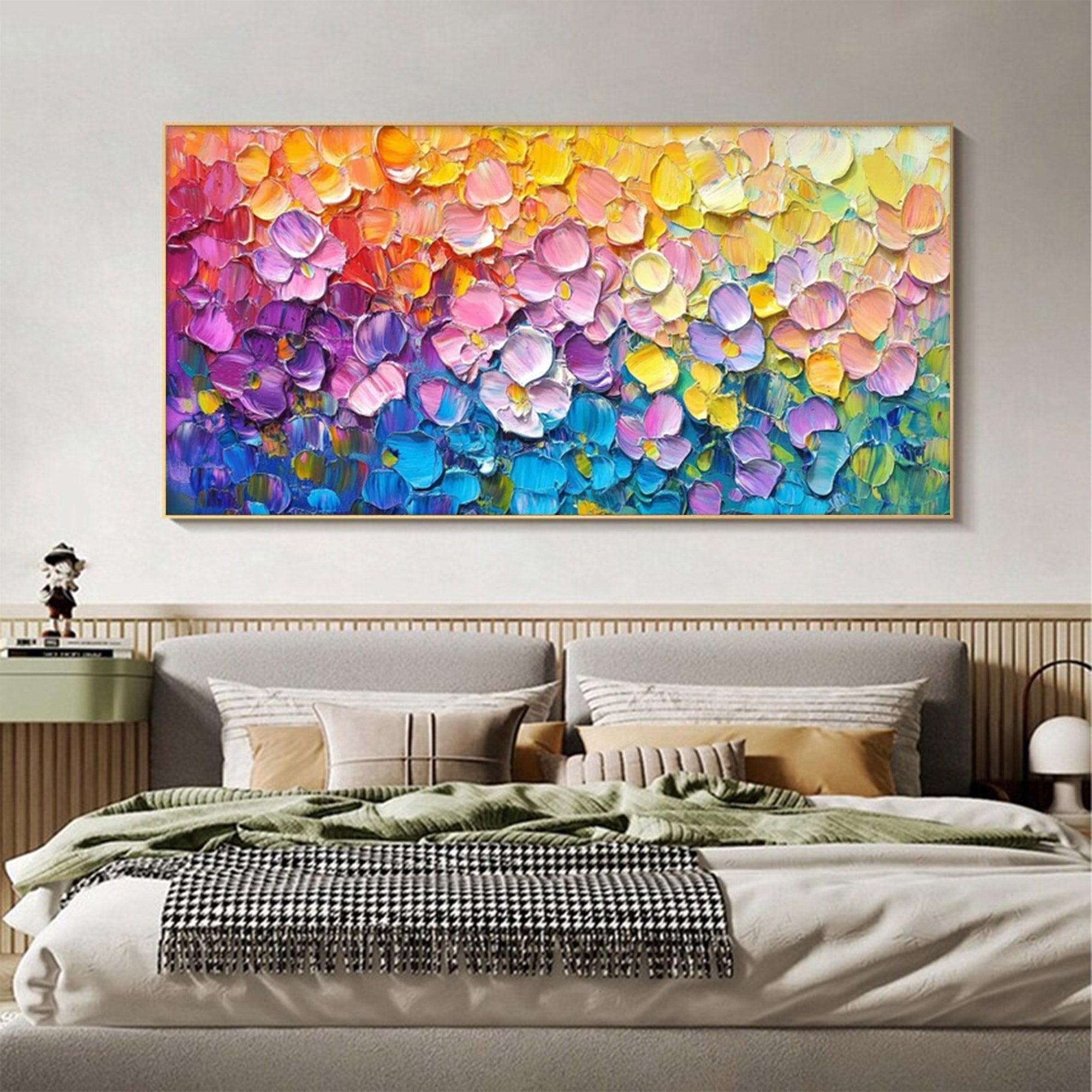 Large Colorful Floral Painting | KelorArt #AG 154
