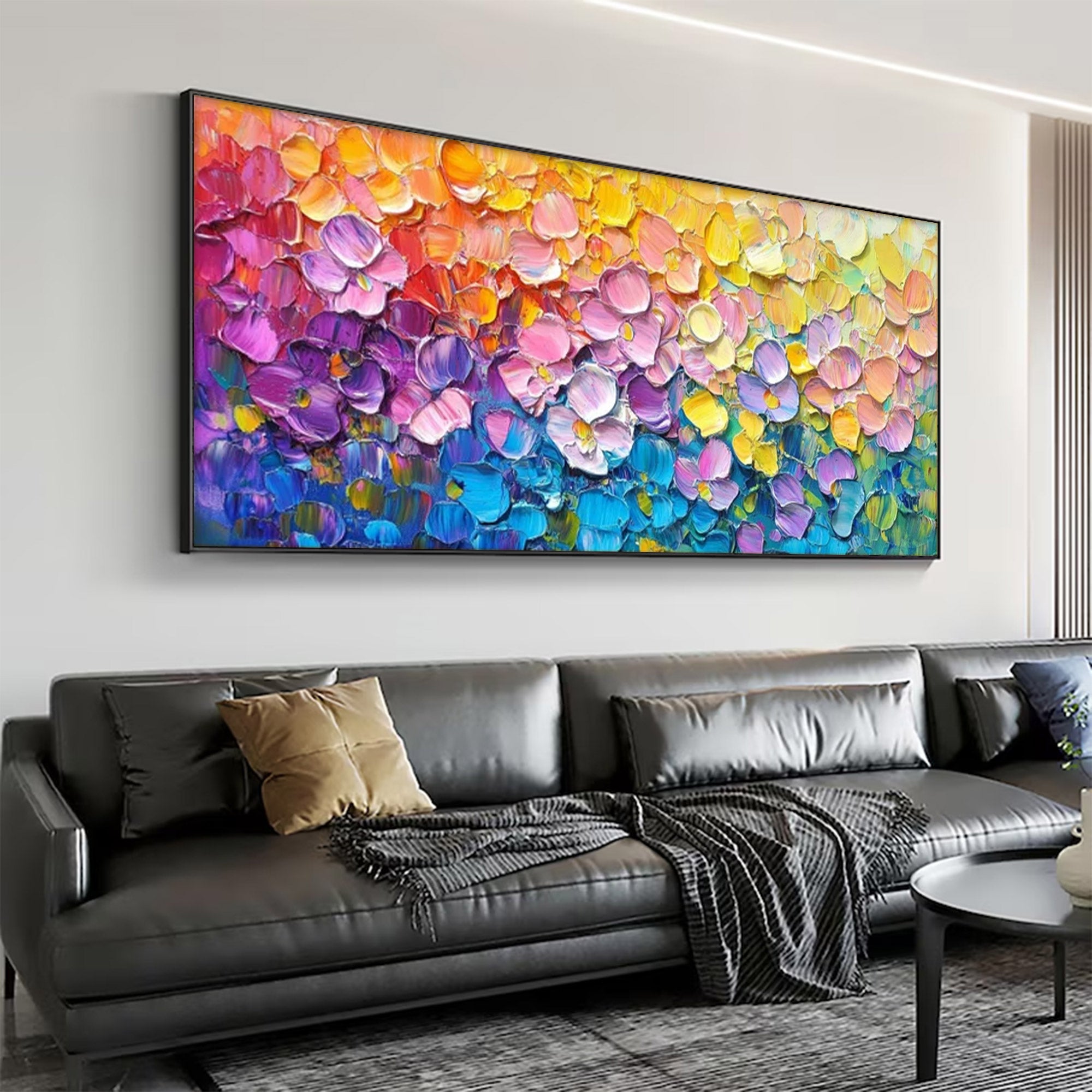 Large Colorful Floral Painting | KelorArt #AG 154