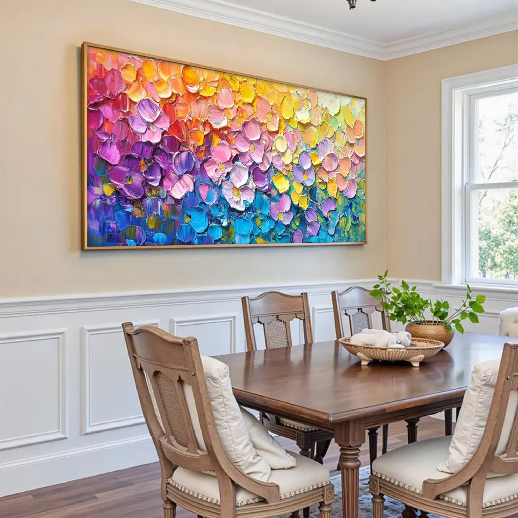 Large Colorful Floral Painting | KelorArt #AG 154