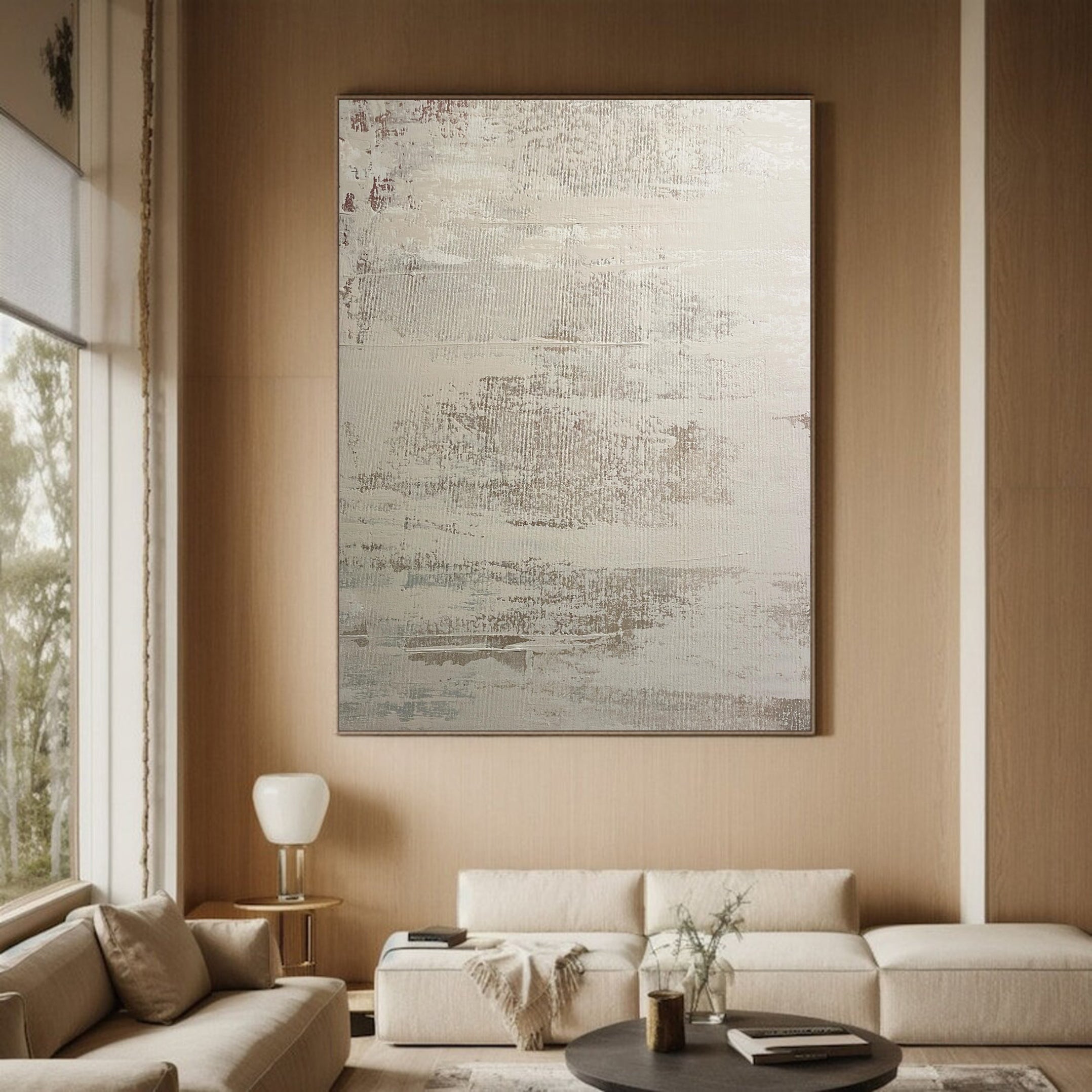 Contemporary Worn Canvas Art Ideal for Chic Urban Interiors #MM003