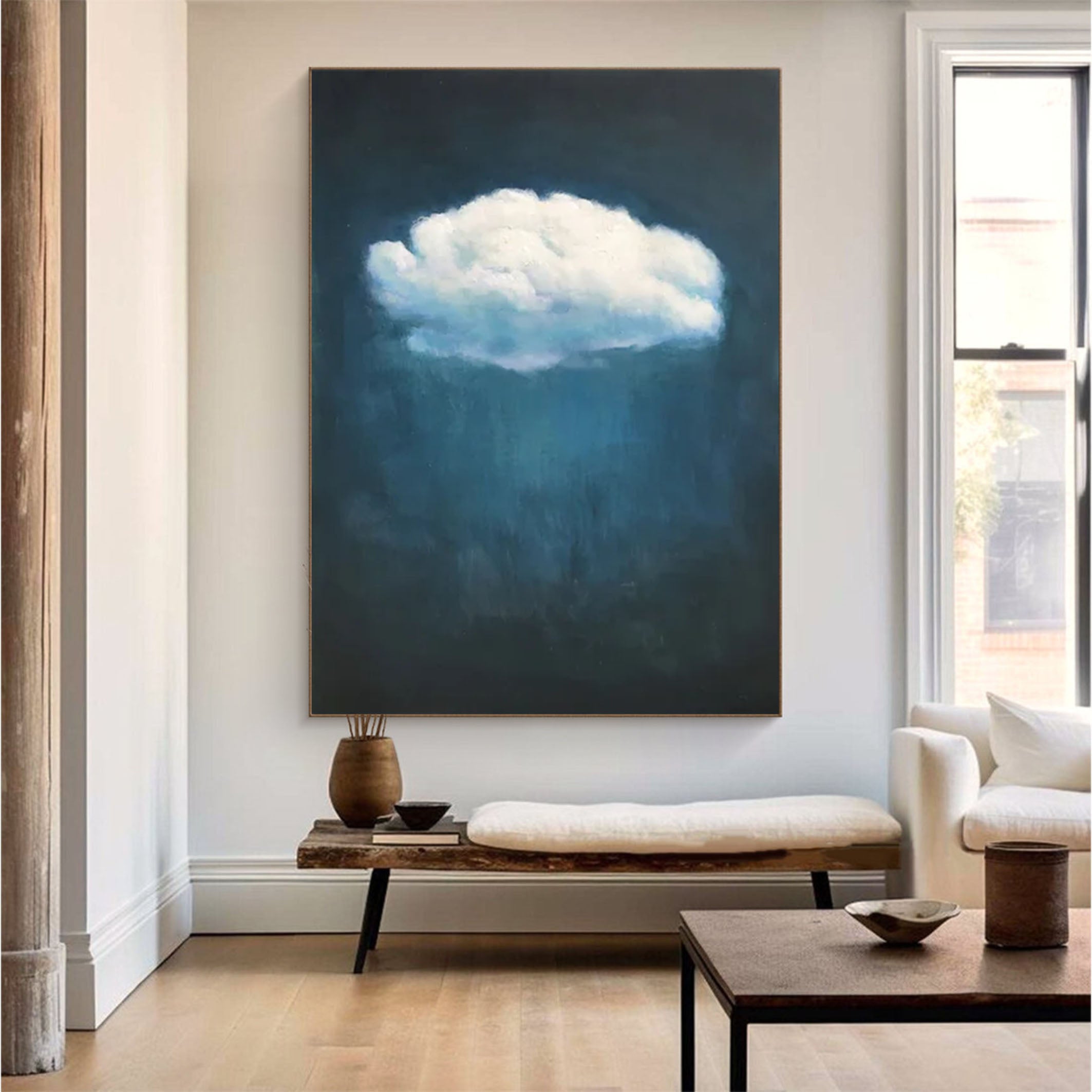 Blue Cloudscape Canvas Wall Art