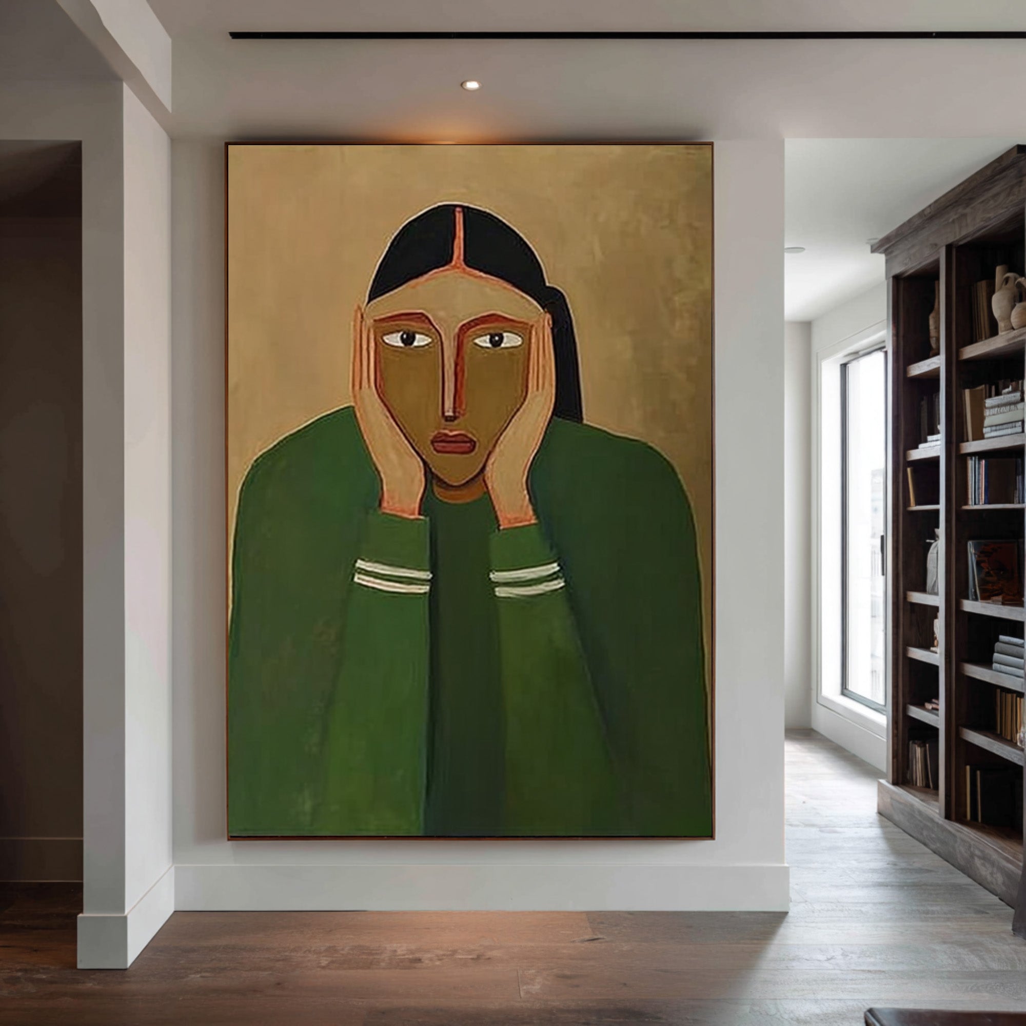 Figurative Portrait Oil Painting - Statement Wall Art | KelorArt