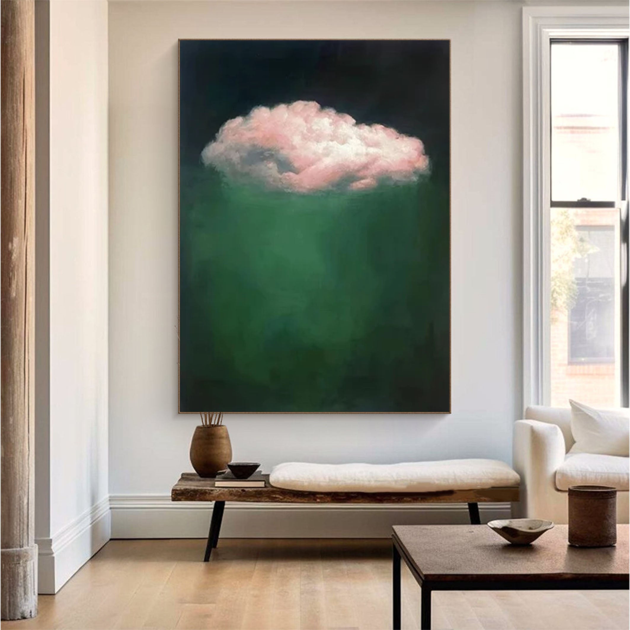 Dreamy Green Cloud Art