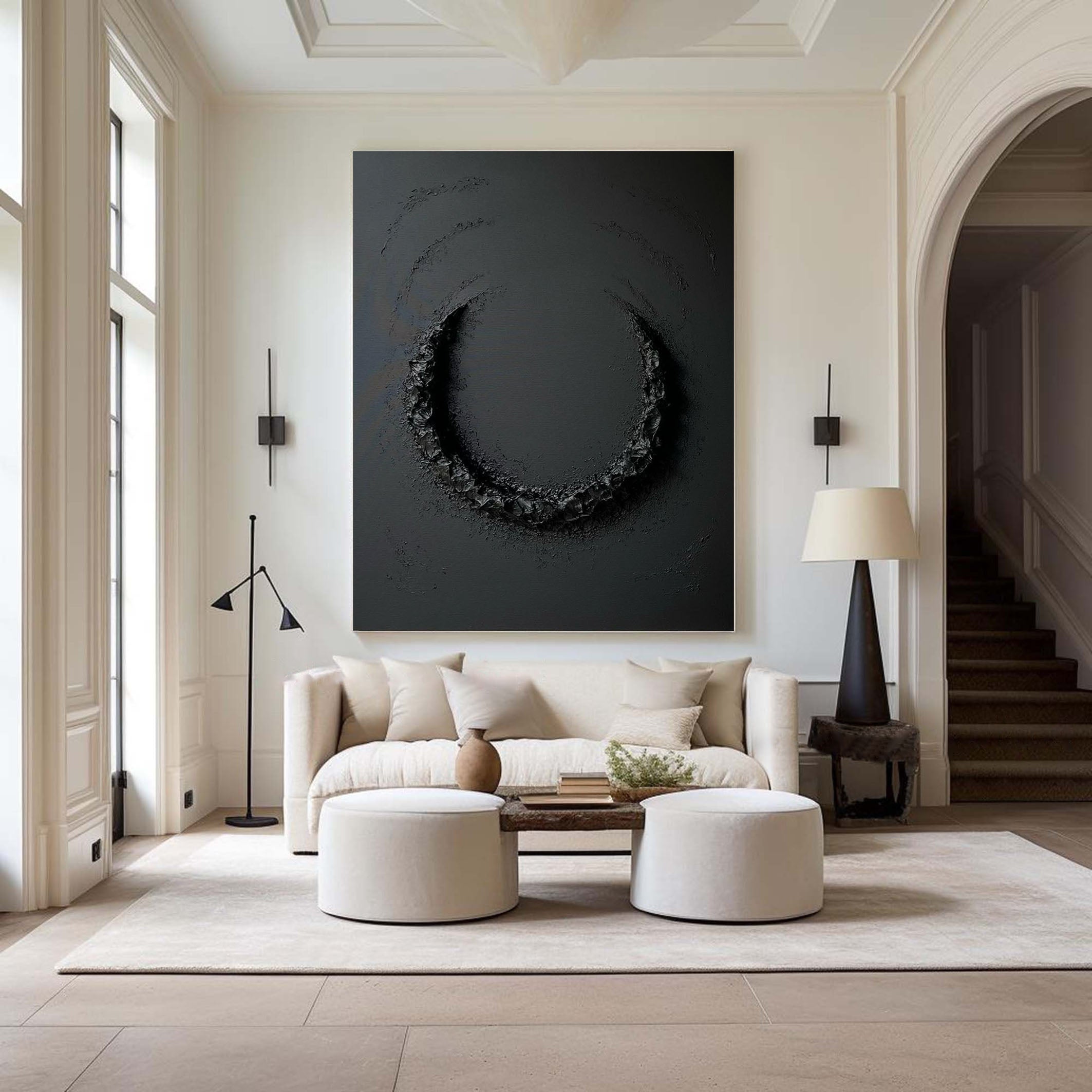 Black Textured Wall Art