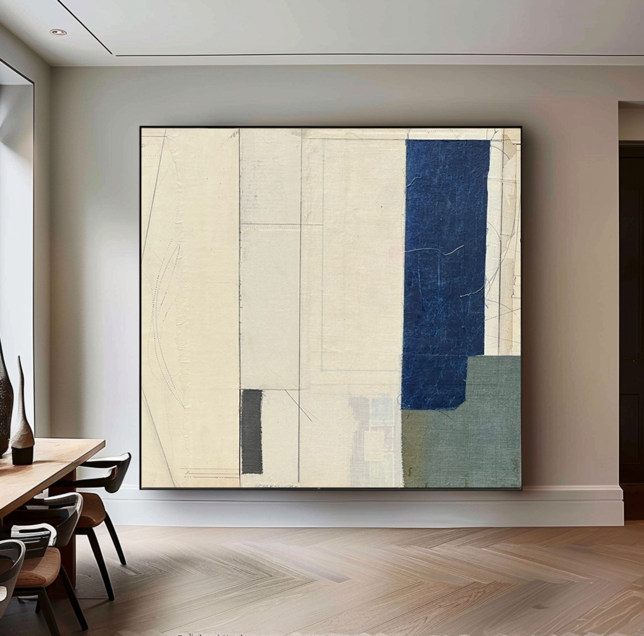 Neutral Tones Abstract Canvas Minimalist Wall Art #MC020