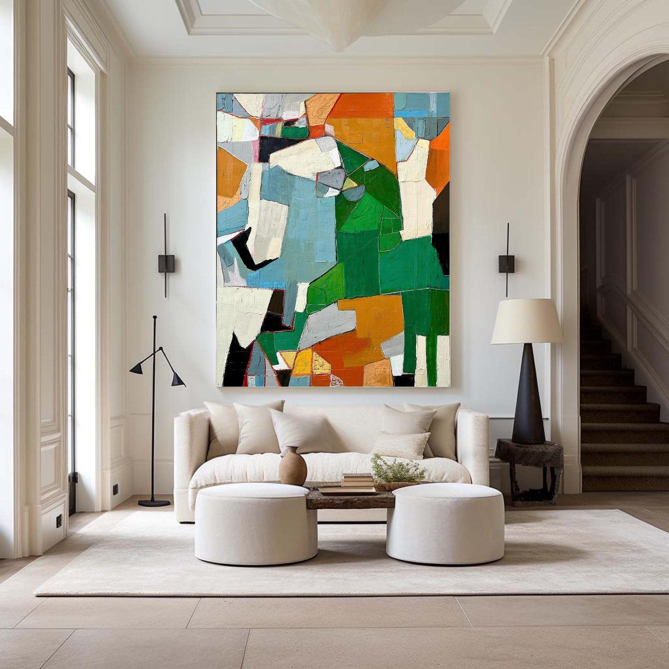 Geometric Mid Century Canvas Art