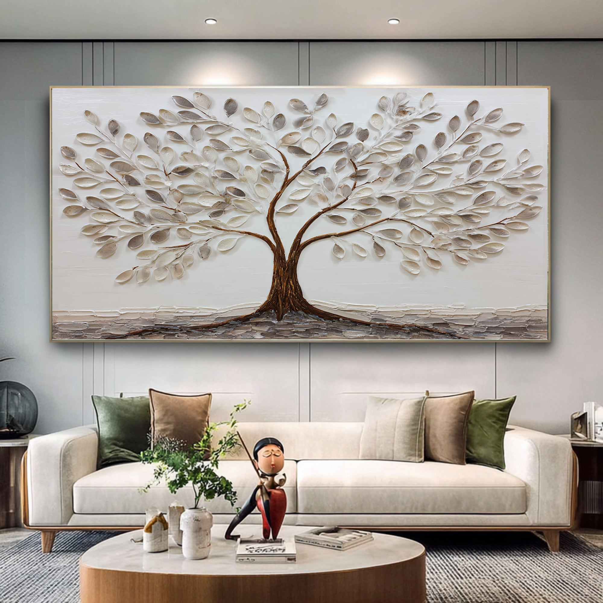 Minimalist Tree Oil Painting on Canvas #CZ 027