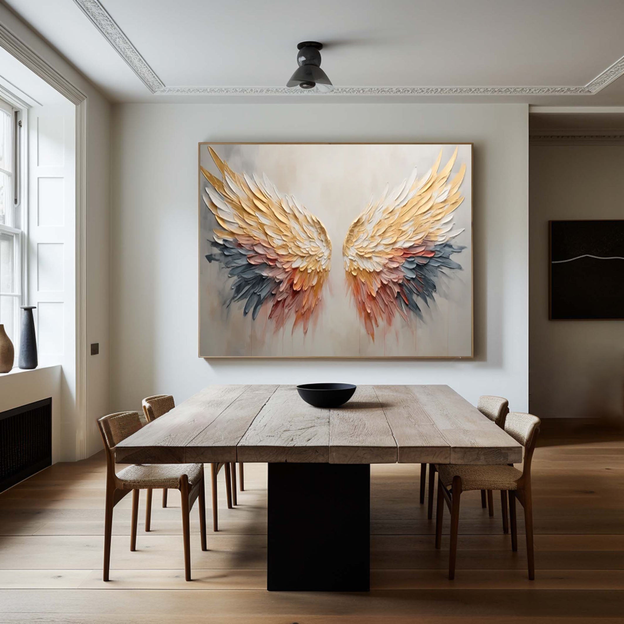 Colorful Angel Wings Canvas Large Abstract Wall Art #MM169