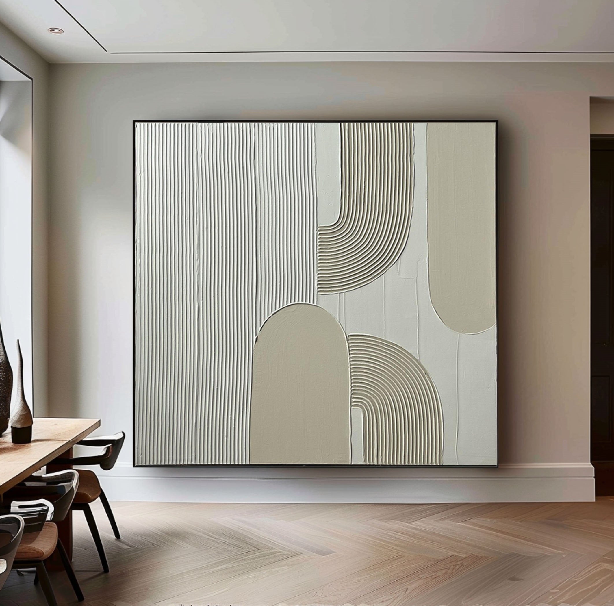 Silent Curves Abstract Line Wall Art #MM090