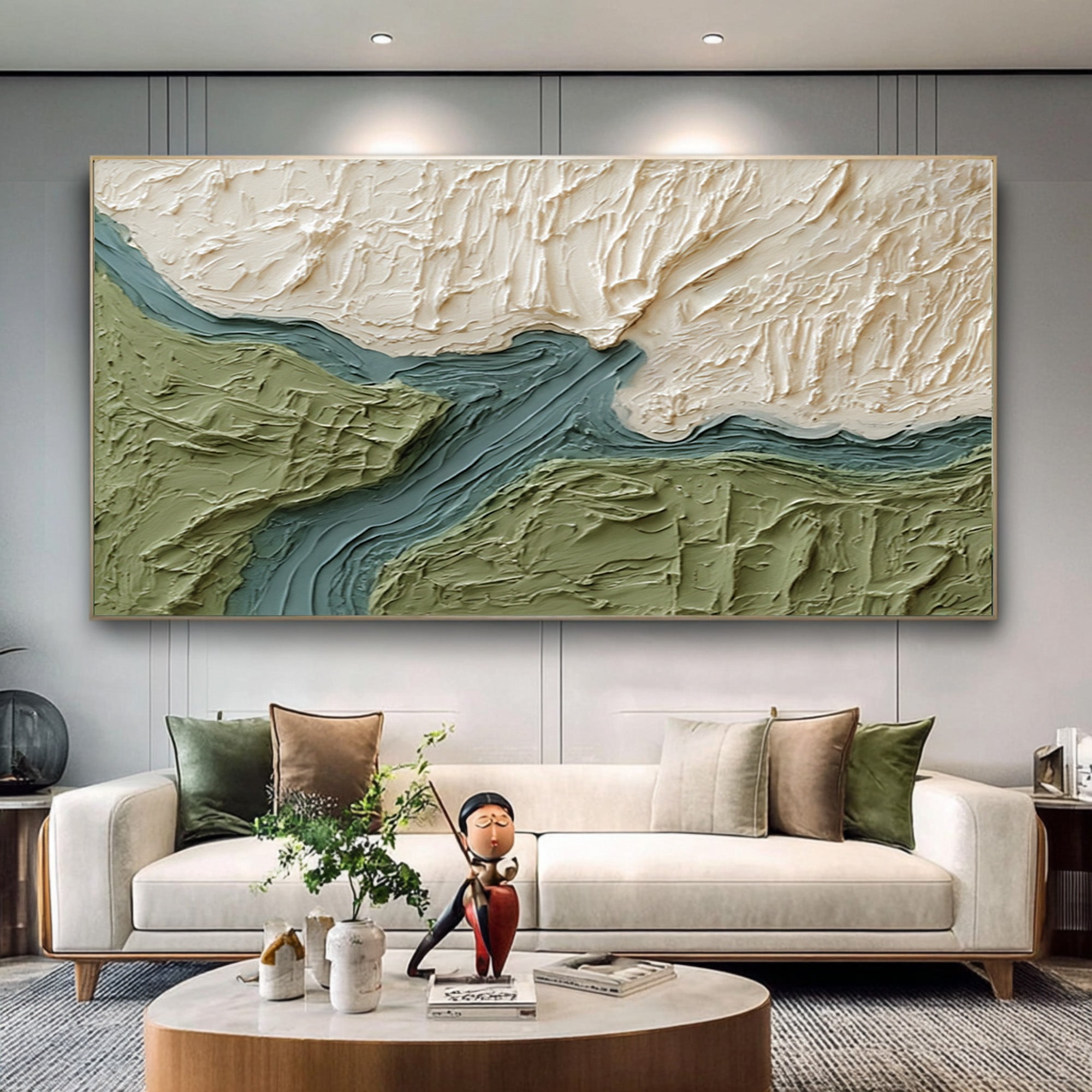 River Flow Large Abstract Art | KelorArt #CZ 019