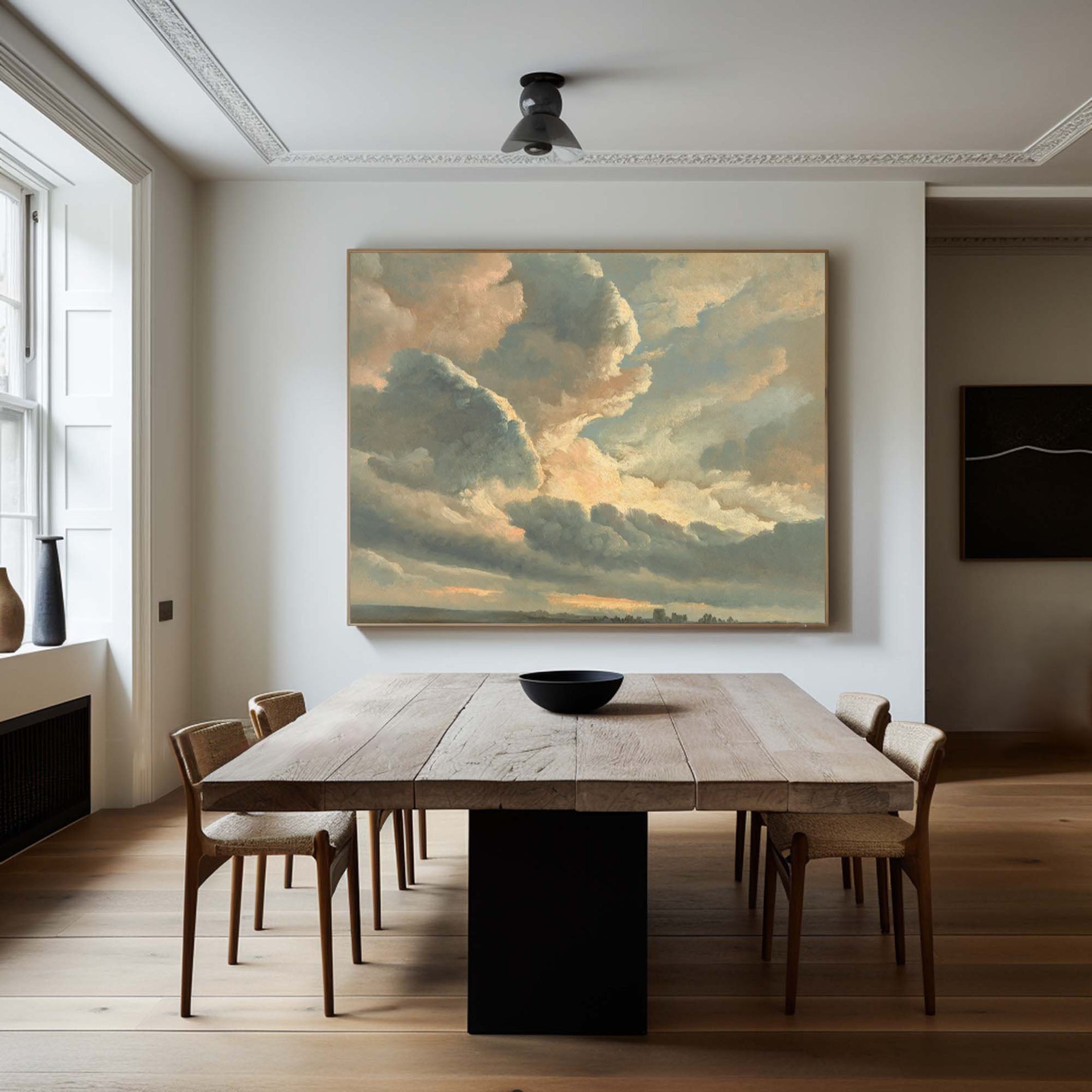 Elegant Abstract Cloud Landscape Wall Art for Minimalist Interiors #SP003